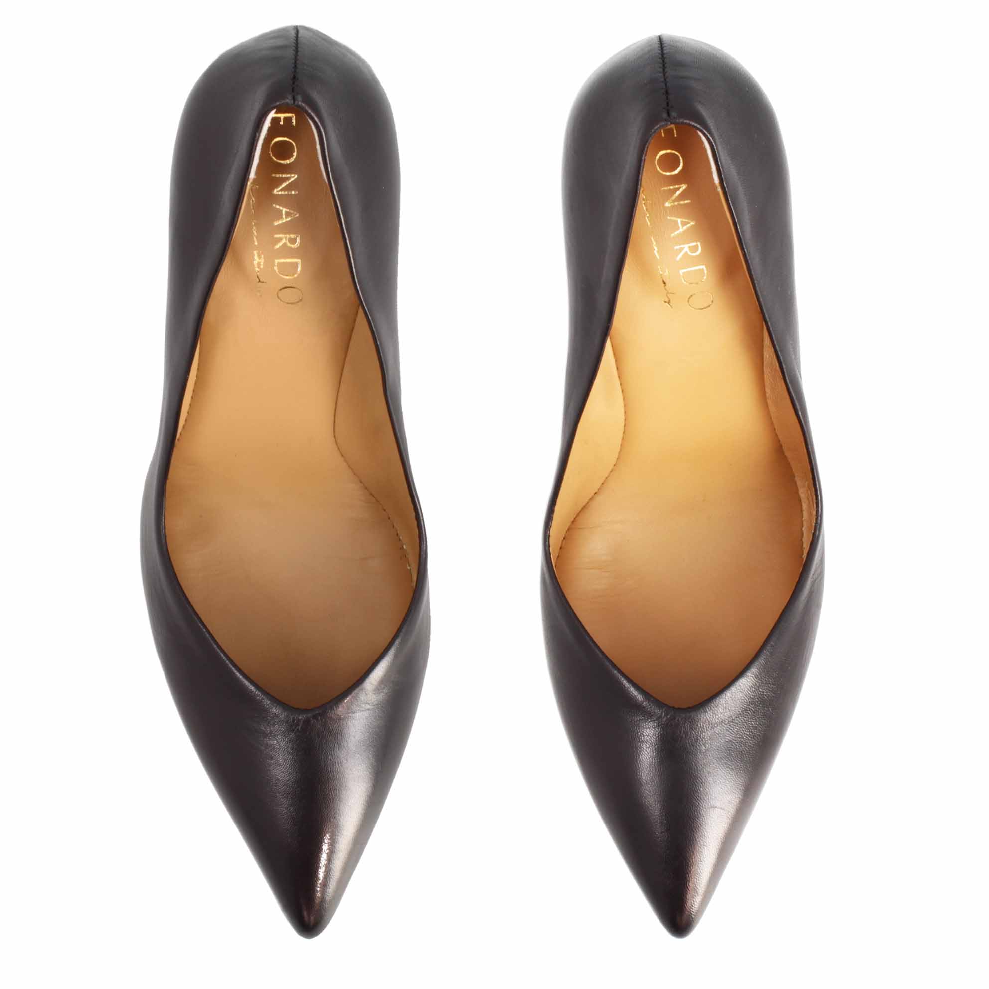 Décolleté da donna a punta e tacco alto in pelle nera - Image 5