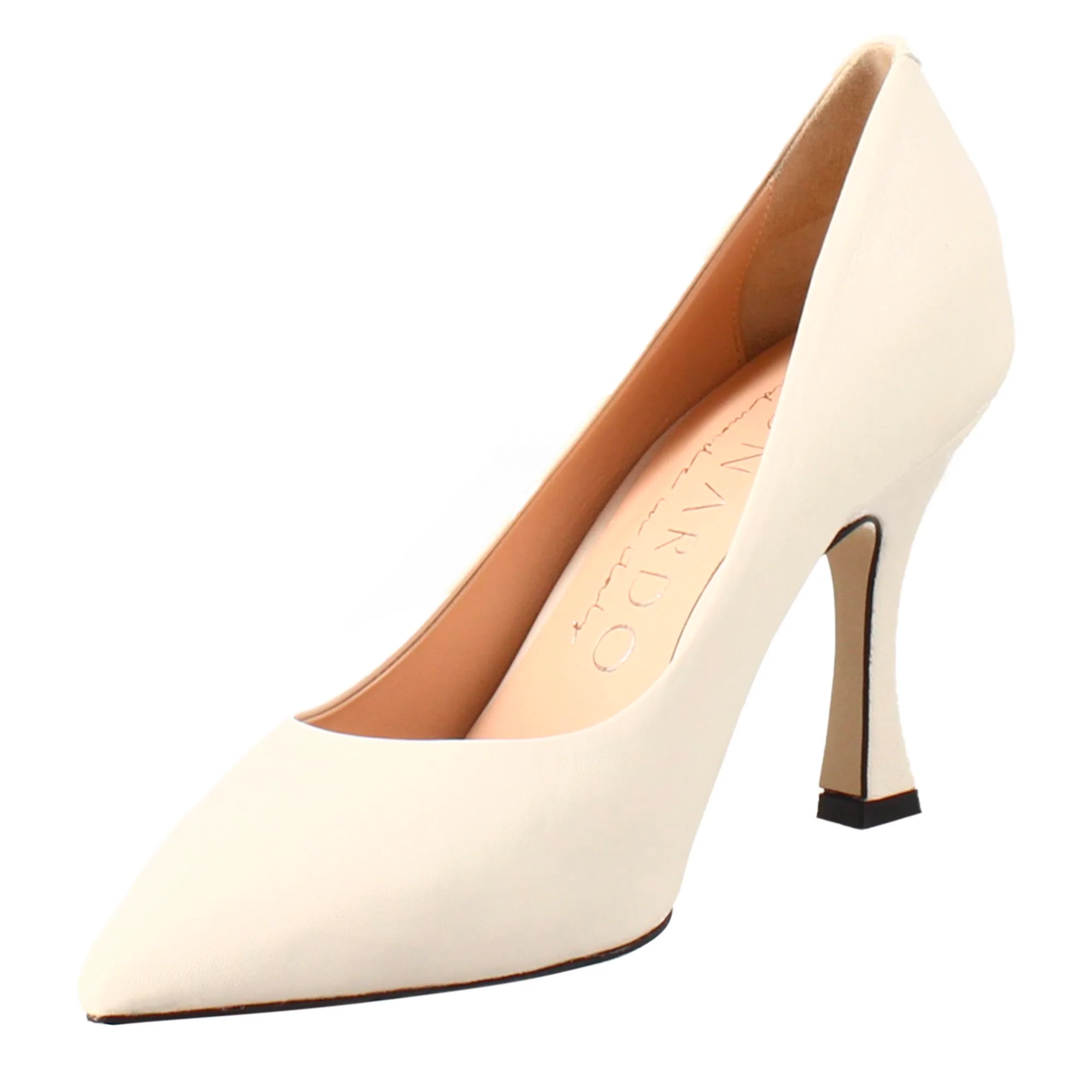 Décolleté da donna in pelle colore beige a punta - Image 4