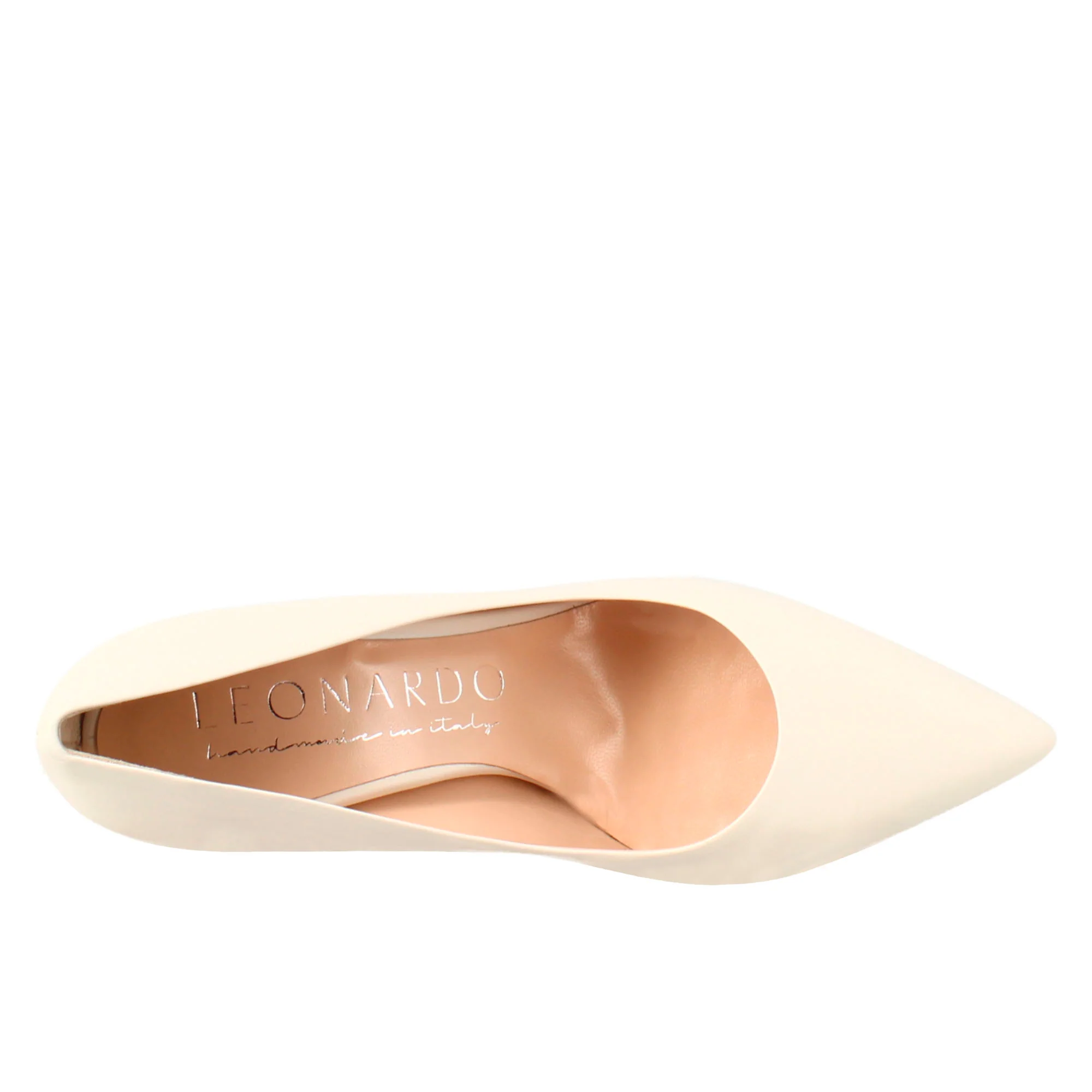 Décolleté da donna in pelle colore beige a punta - Image 5