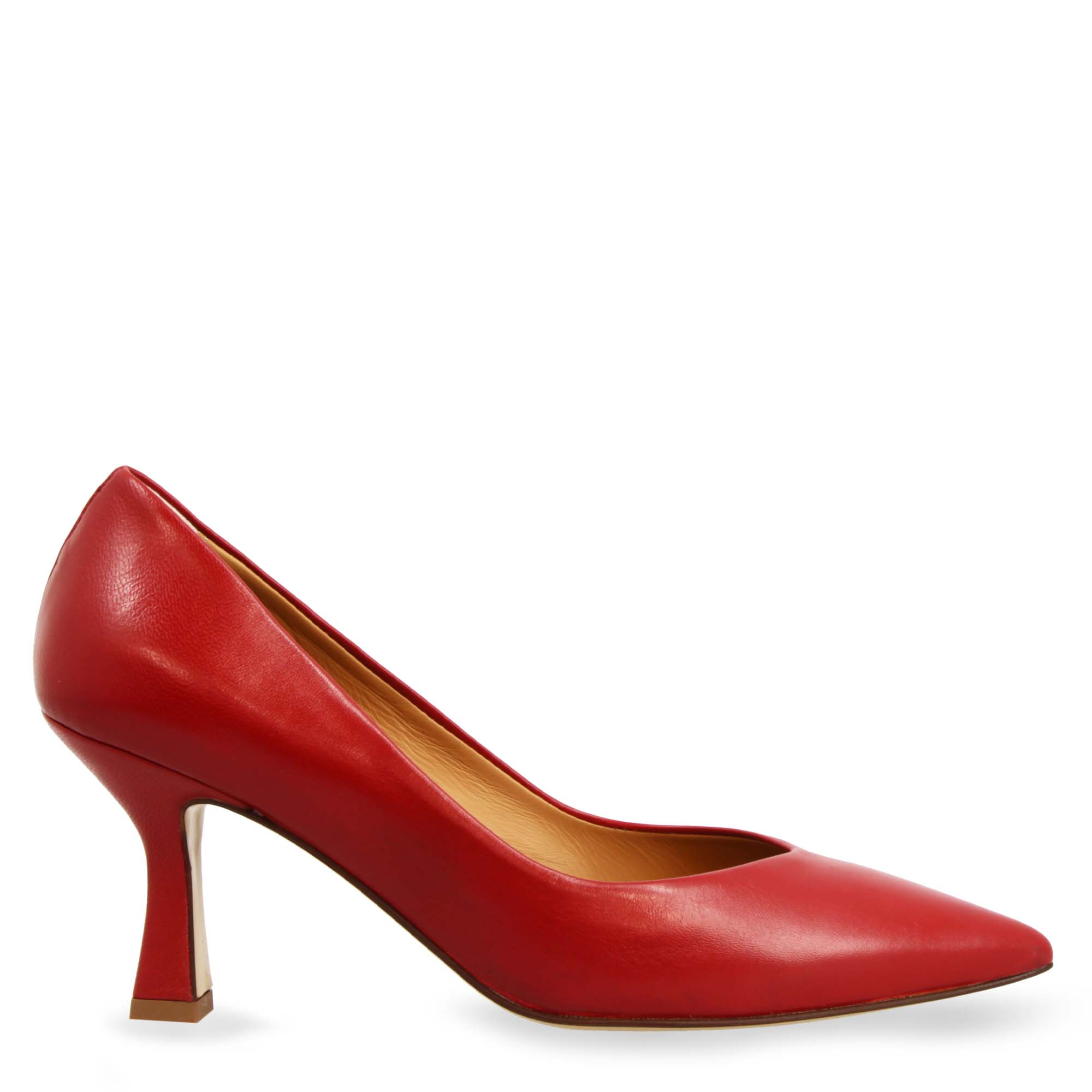 Décolleté rosso da donna  in pelle a punta e tacco alto - Image 2