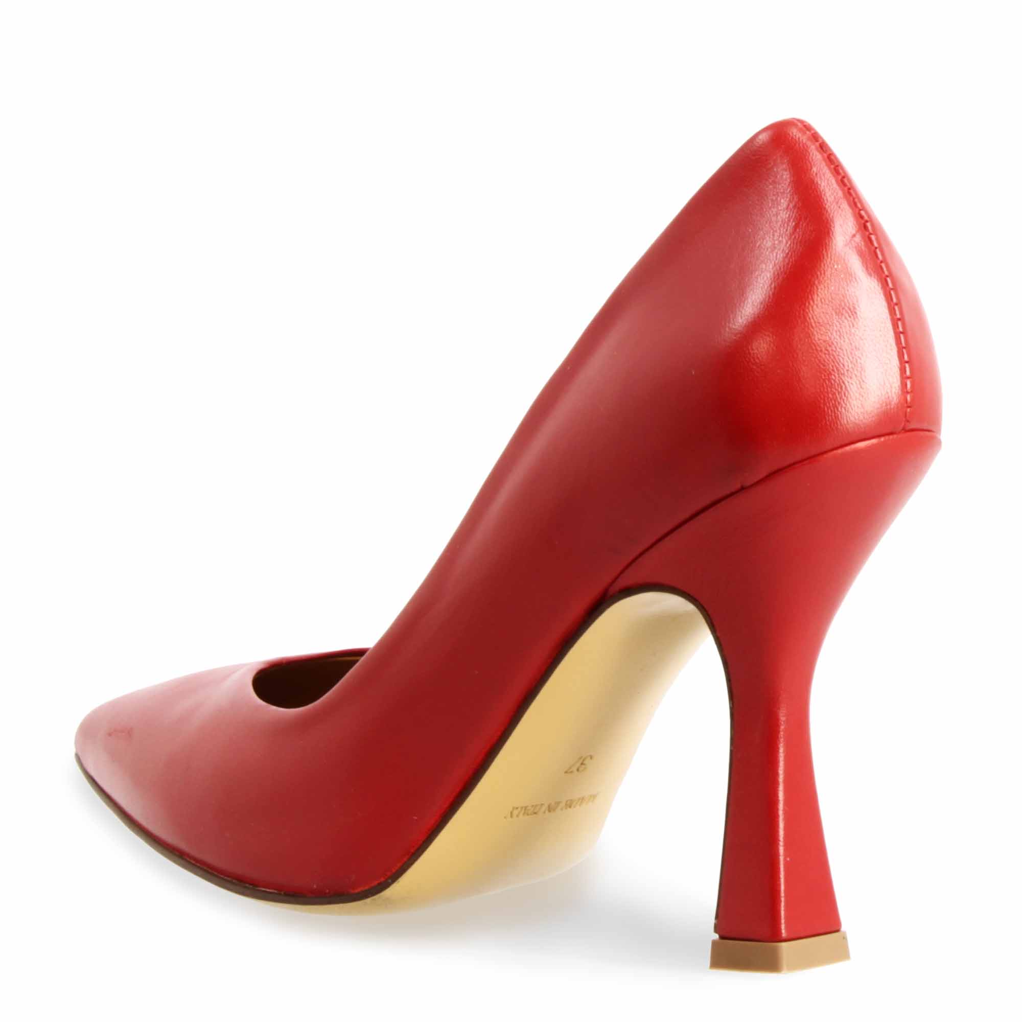 Décolleté rosso da donna in pelle e tacco alto 12cm - Image 3