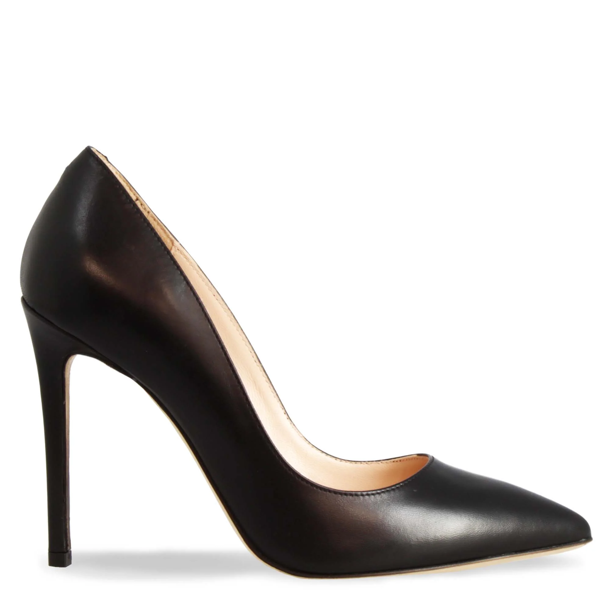 Décolleté con tacco alto eleganti da donna fatte a mano in pelle nera - Image 3