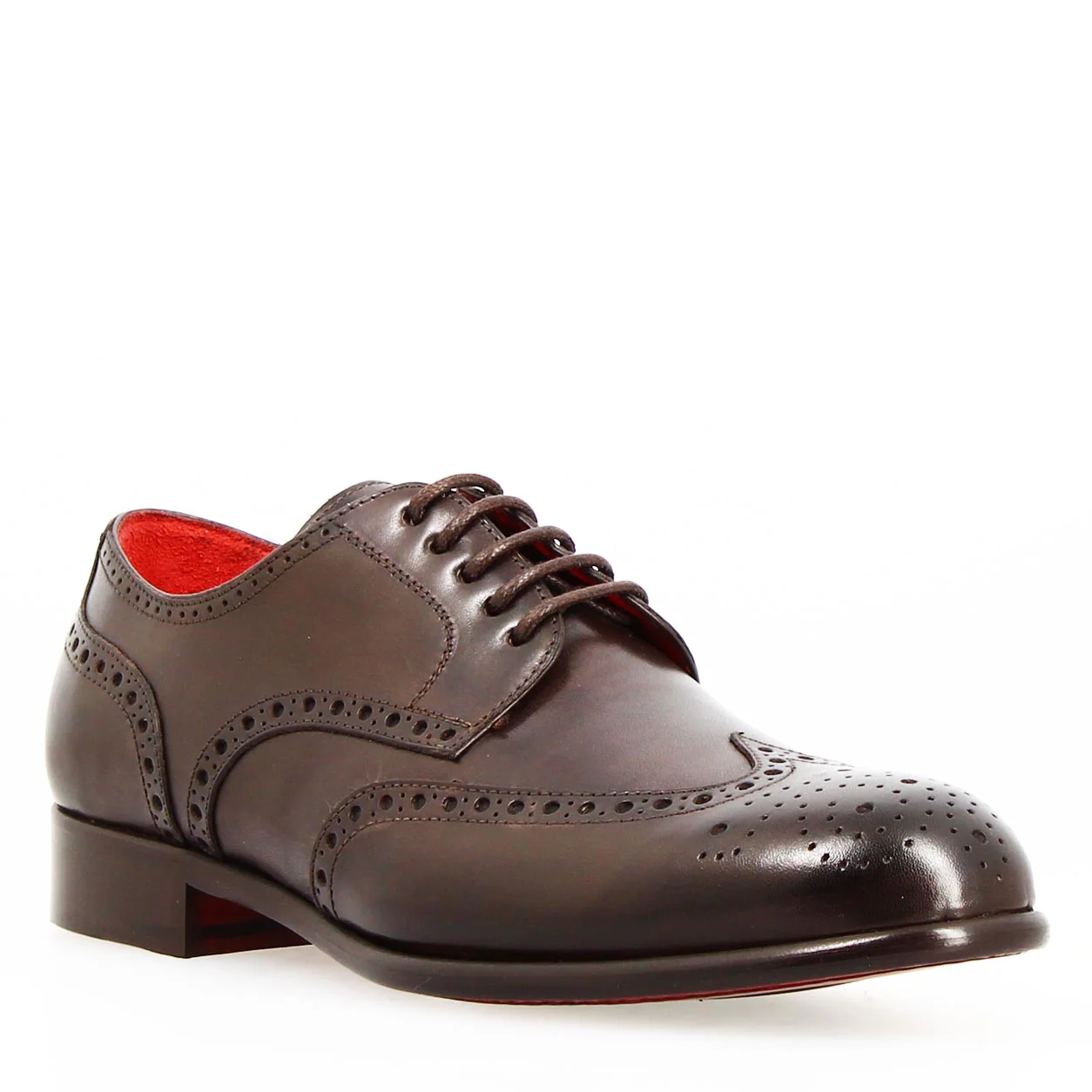 Derby brogue marrone scuro da uomo Ottaviano