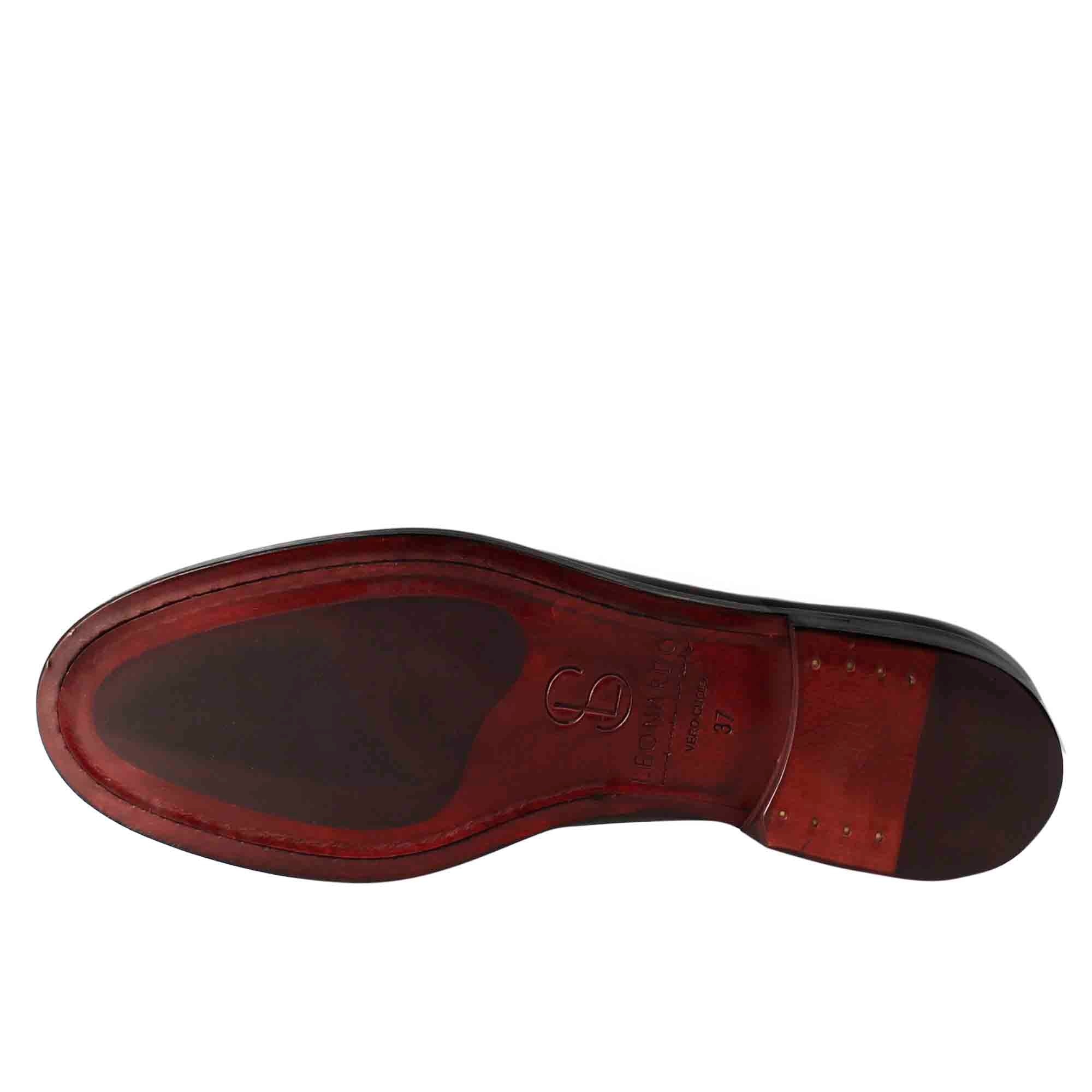 Derby da donna in pelle liscia colore marrone scuro - Image 6