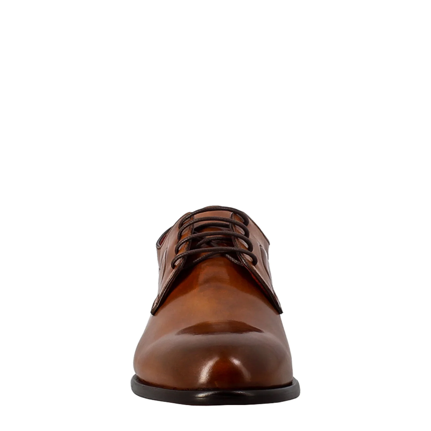 Derby marrone elegante da uomo in pelle liscia - Image 3
