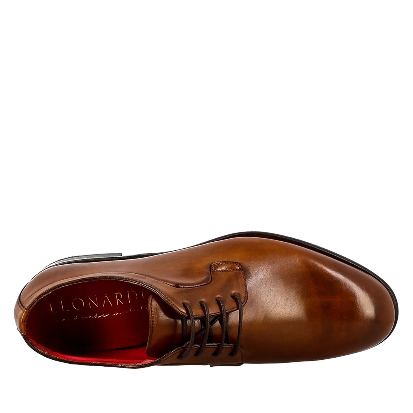 Derby marrone elegante da uomo in pelle liscia - Image 5