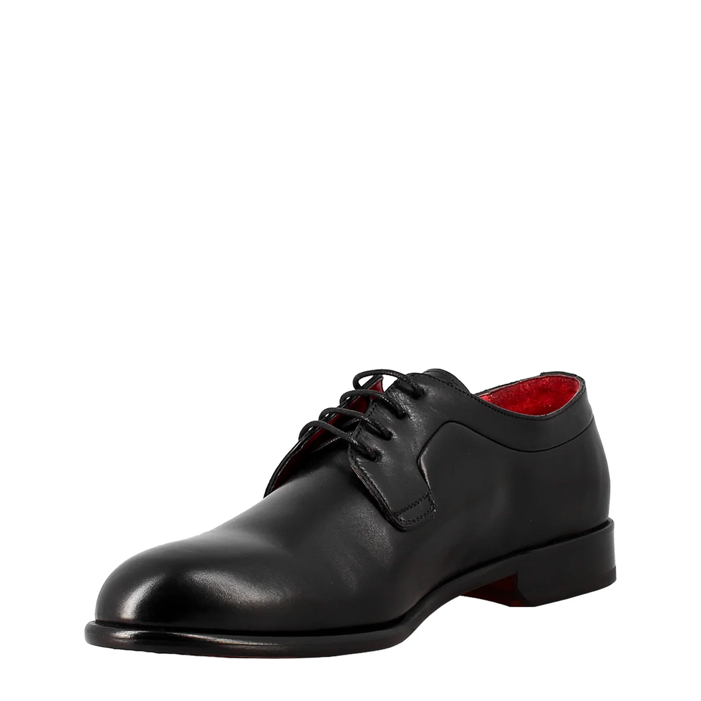 Derby nero elegante da uomo in pelle liscia - Image 4