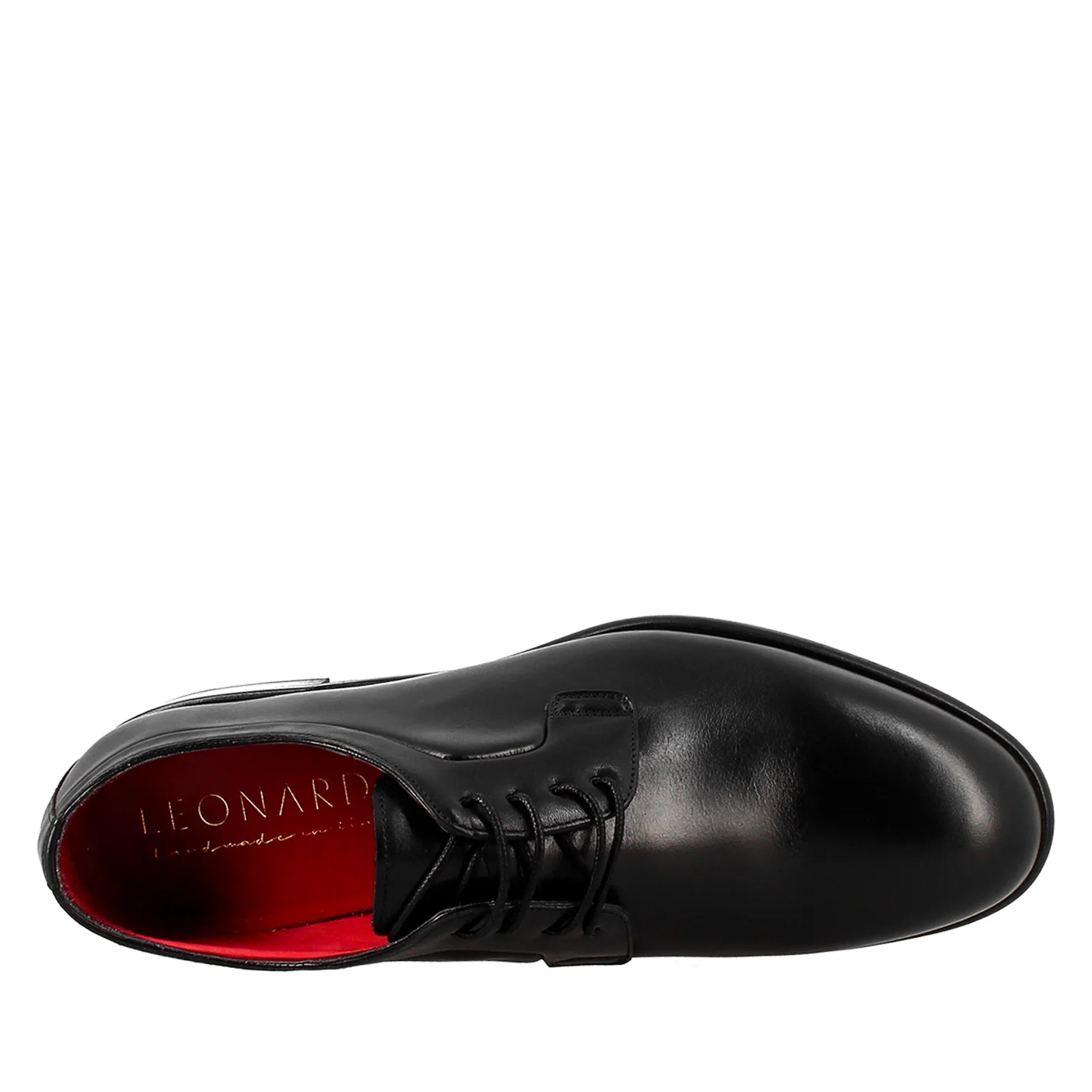 Derby nero elegante da uomo in pelle liscia - Image 5