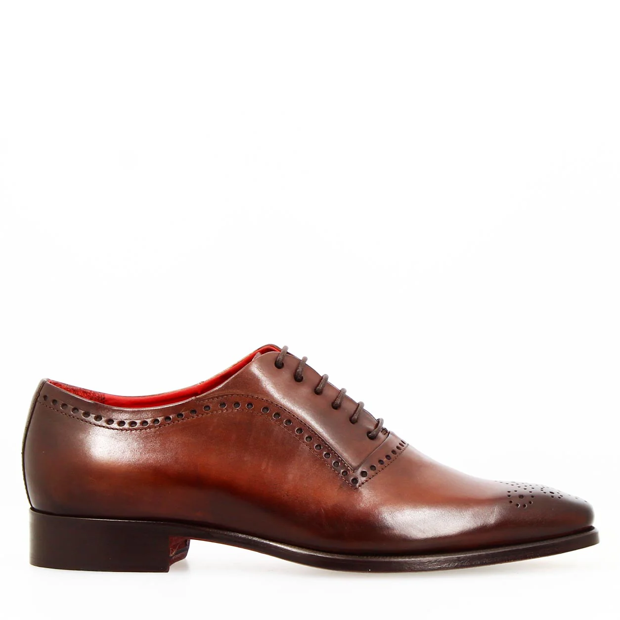 Ettore marrone oxford da uomo semibrogue in pelle - Image 3