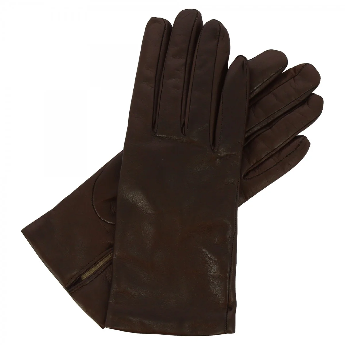 Guanti classici da donna fatti a mano in nappa testa di moro - Image 5
