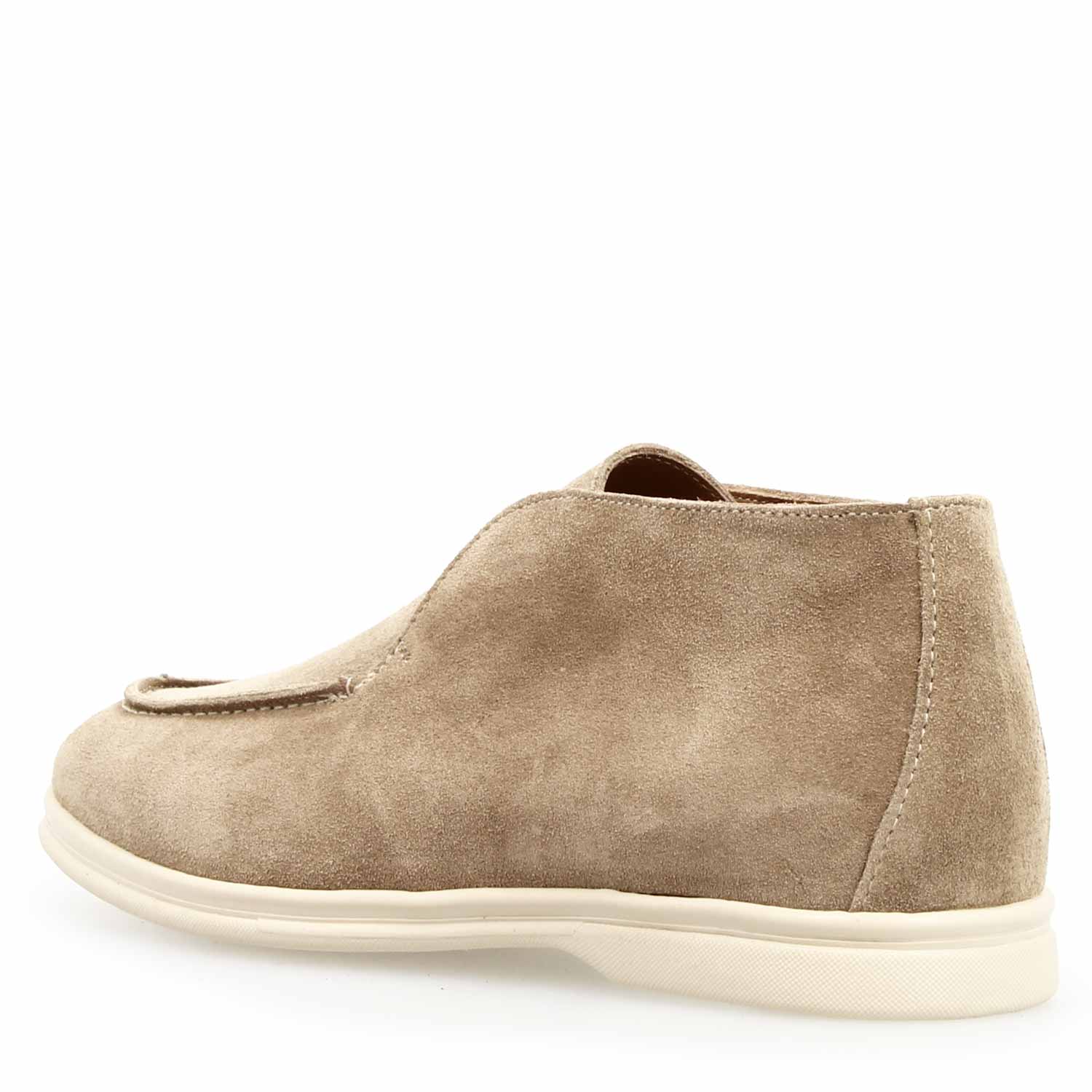 Mocassino alto Elite da uomo in camoscio beige - Image 4