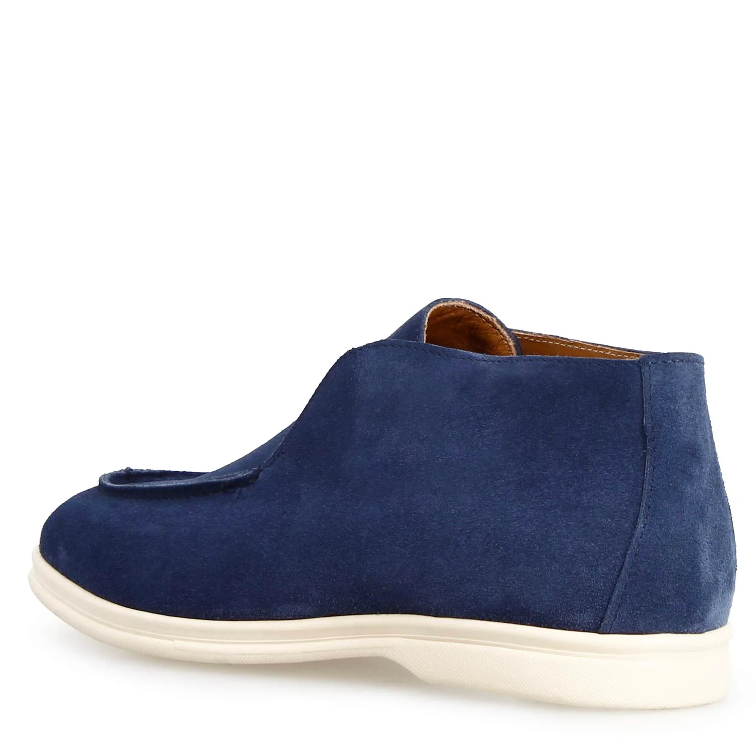 Mocassino alto Elite da uomo in camoscio blu - Image 4