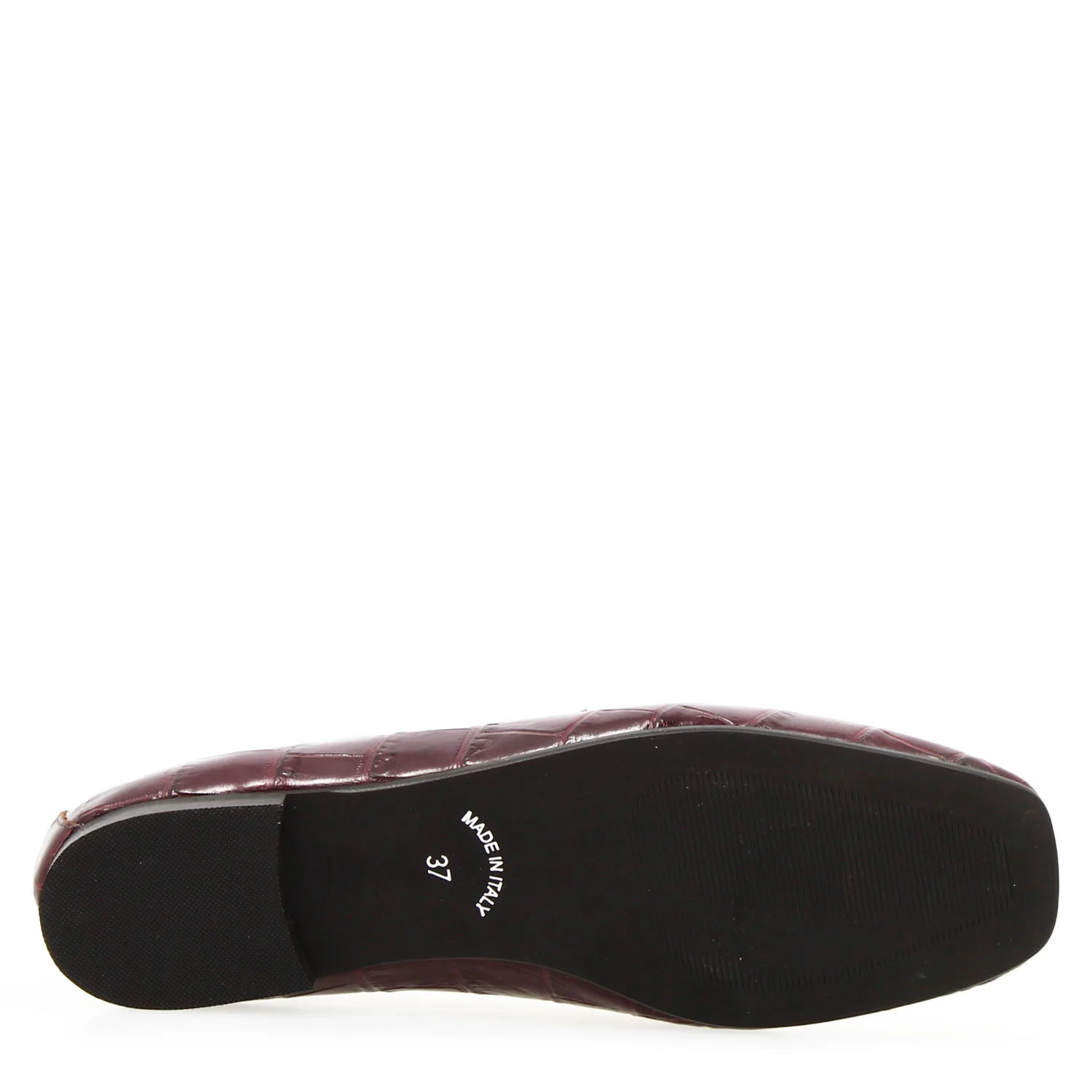 Mocassino artigianale da donna in pelle stampa cocco bordeaux - Image 5
