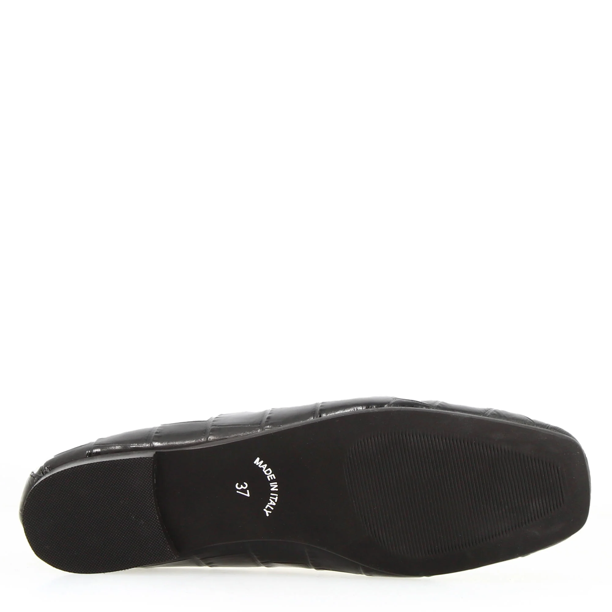 Mocassino artigianale da donna in pelle stampa cocco nero - Image 6