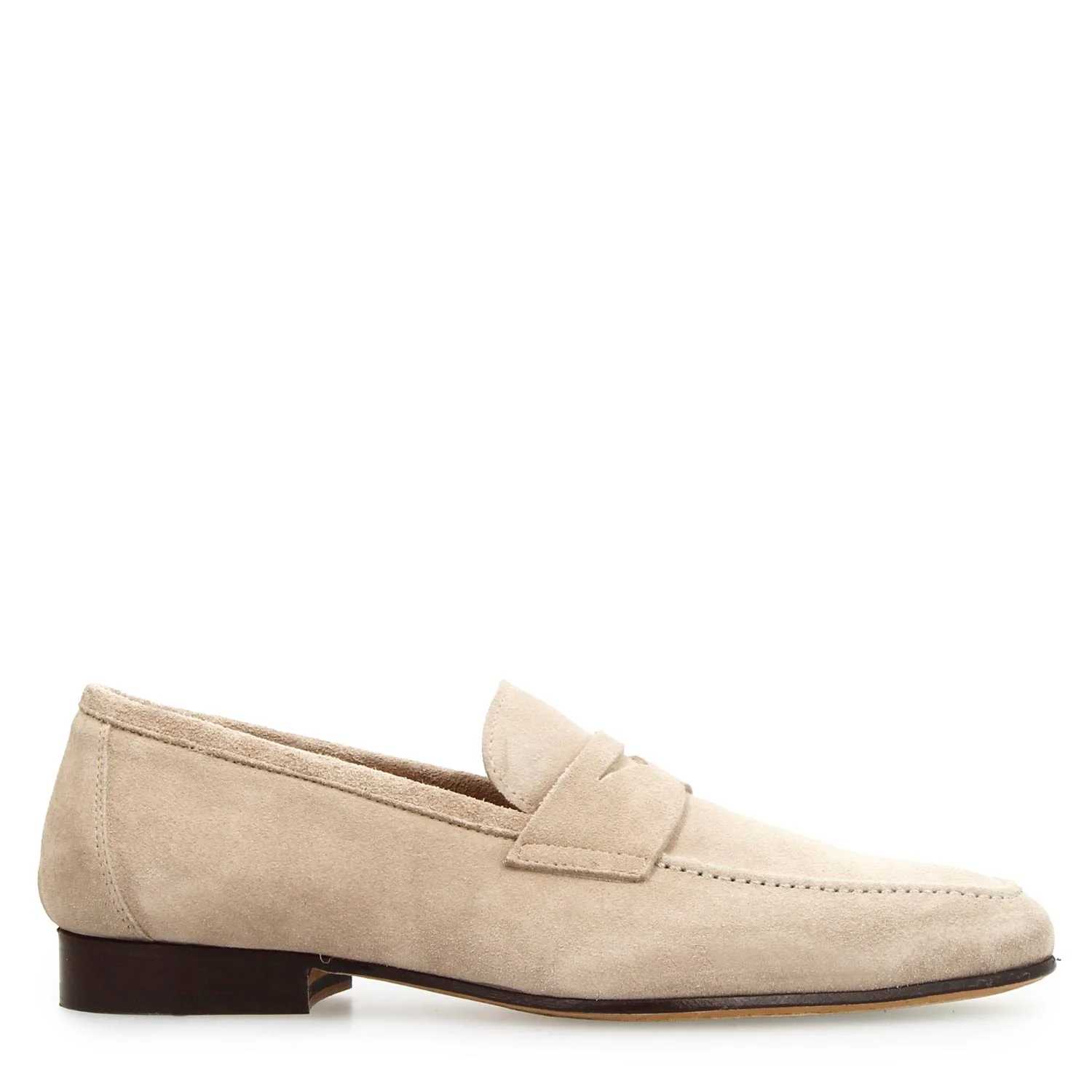 Mocassino artigianale uomo in pelle scamosciata beige Manfredo - Image 3