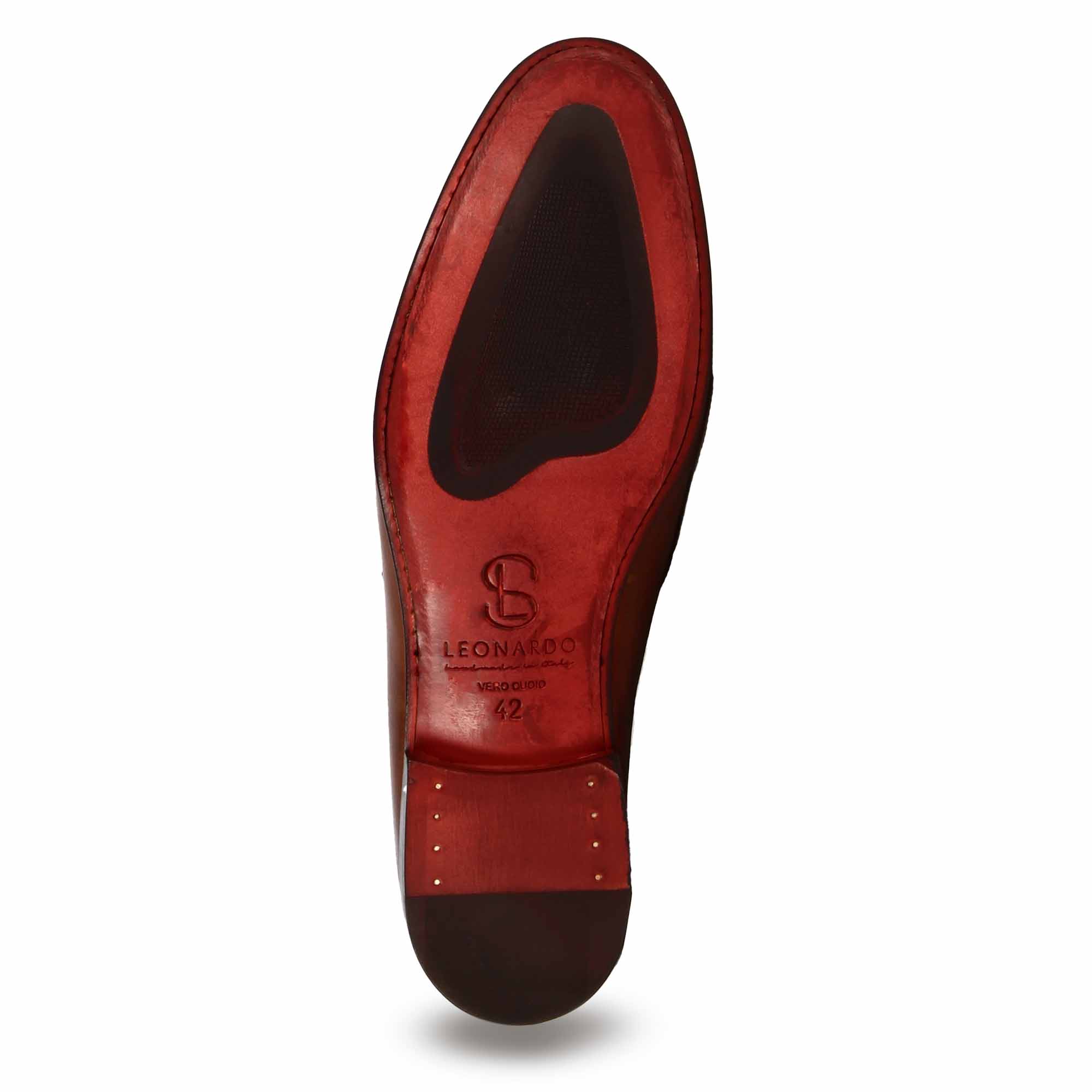 Mocassino classico da uomo in pelle colore marrone chiaro - Image 6