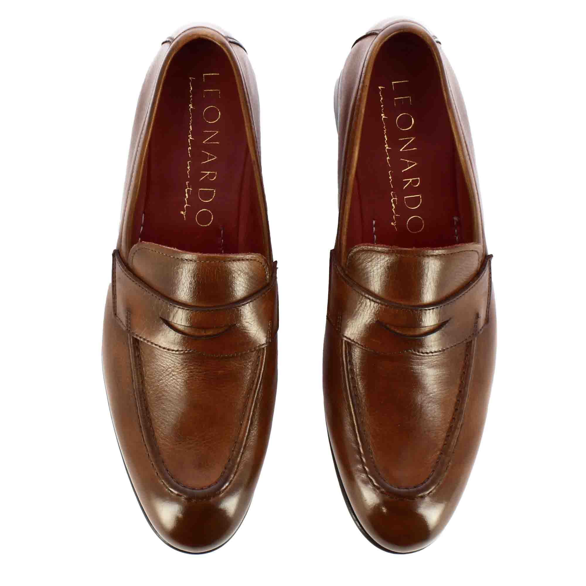 Mocassino classico da uomo in pelle colore marrone chiaro - Image 7
