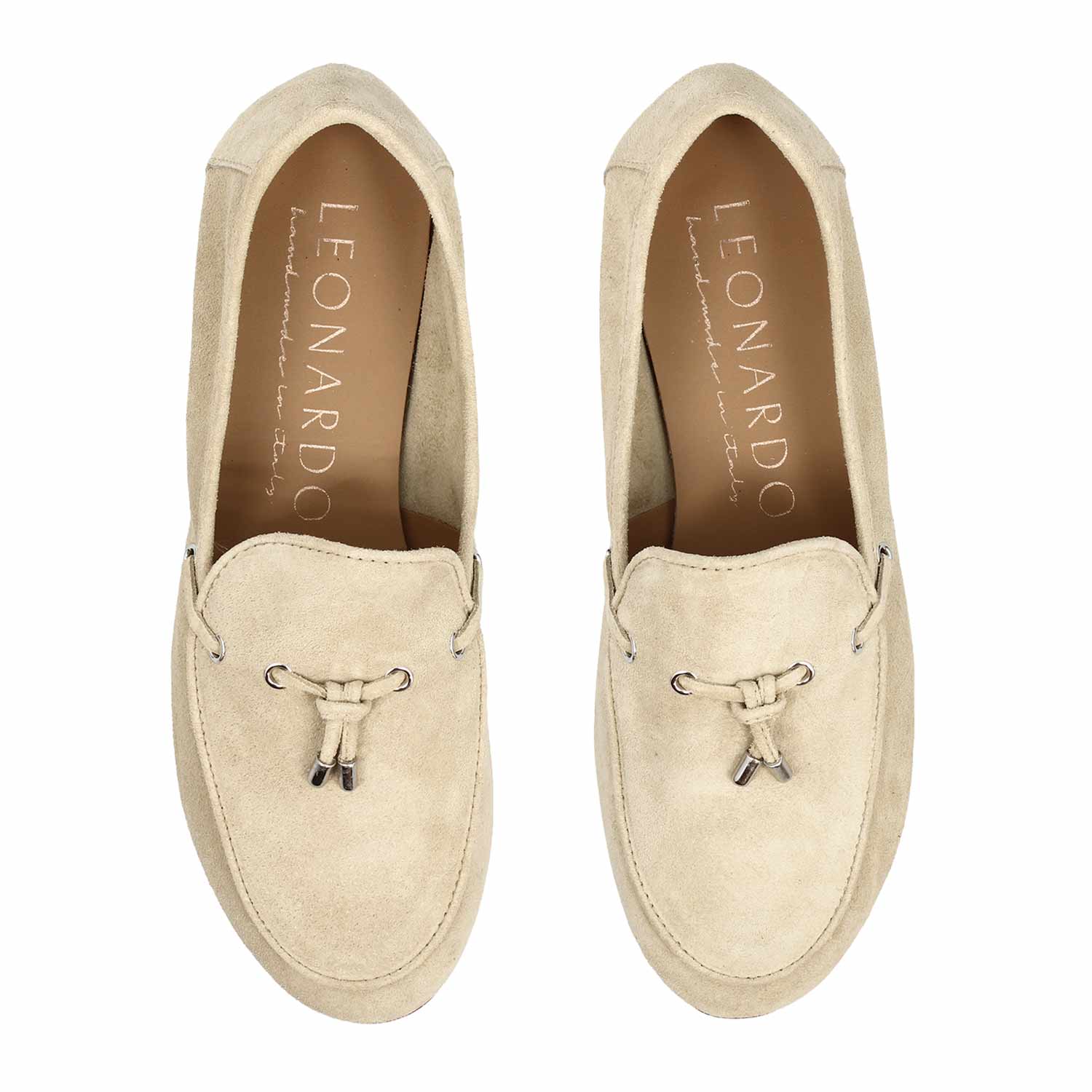 Mocassino da donna Arsilia in camoscio beige - Image 4