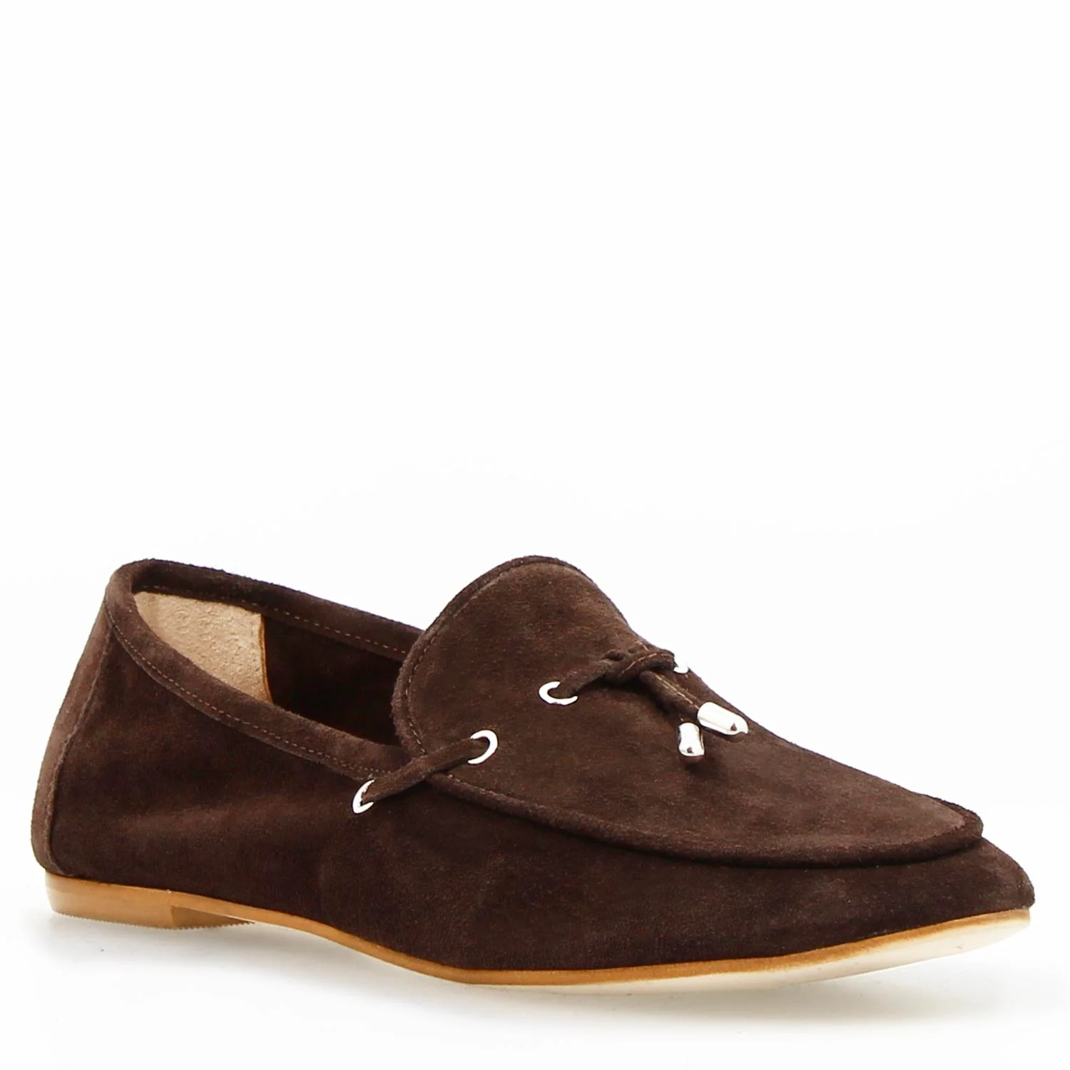 Mocassino da donna Arsilia in camoscio marrone scuro
