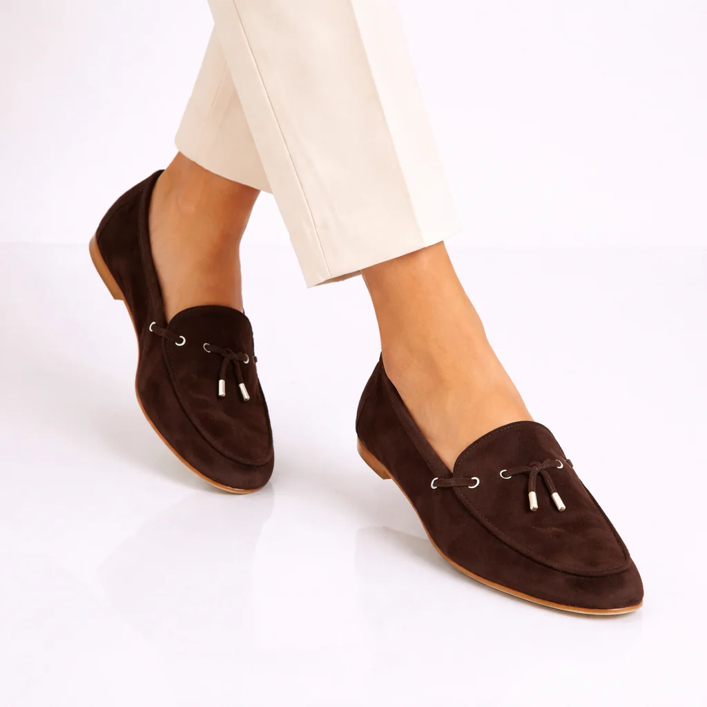 Mocassino da donna Arsilia in camoscio marrone scuro - Image 5