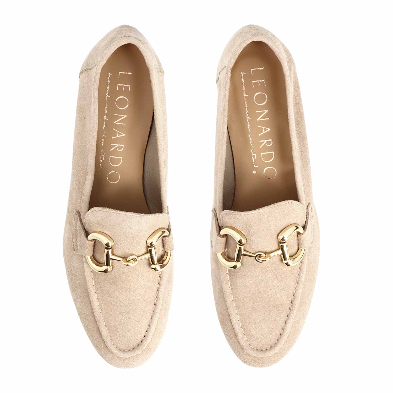 Mocassino da donna Baltea in camoscio beige - Image 2