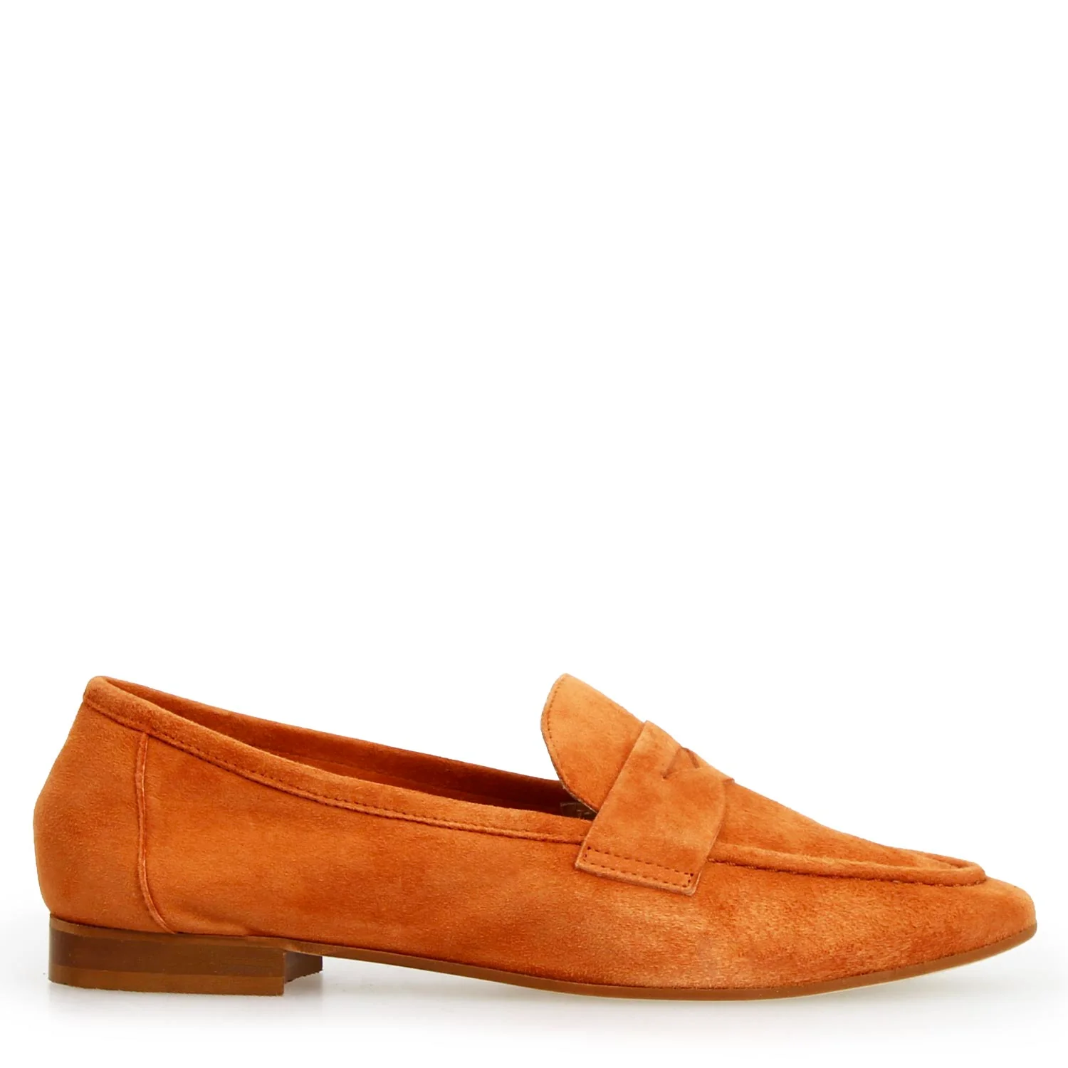 Mocassino da donna Brenta in camoscio arancione - Image 3