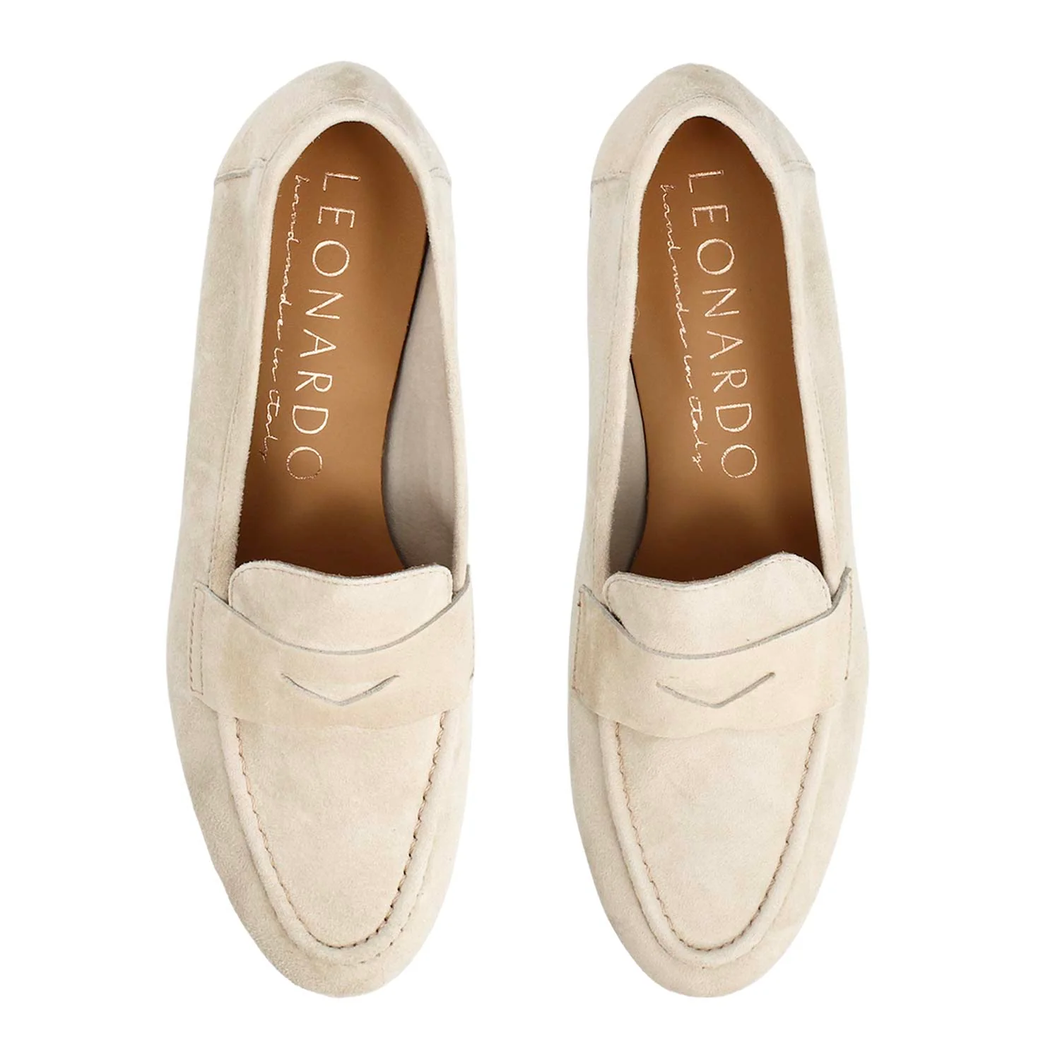 Mocassino da donna Brenta in camoscio beige - Image 2