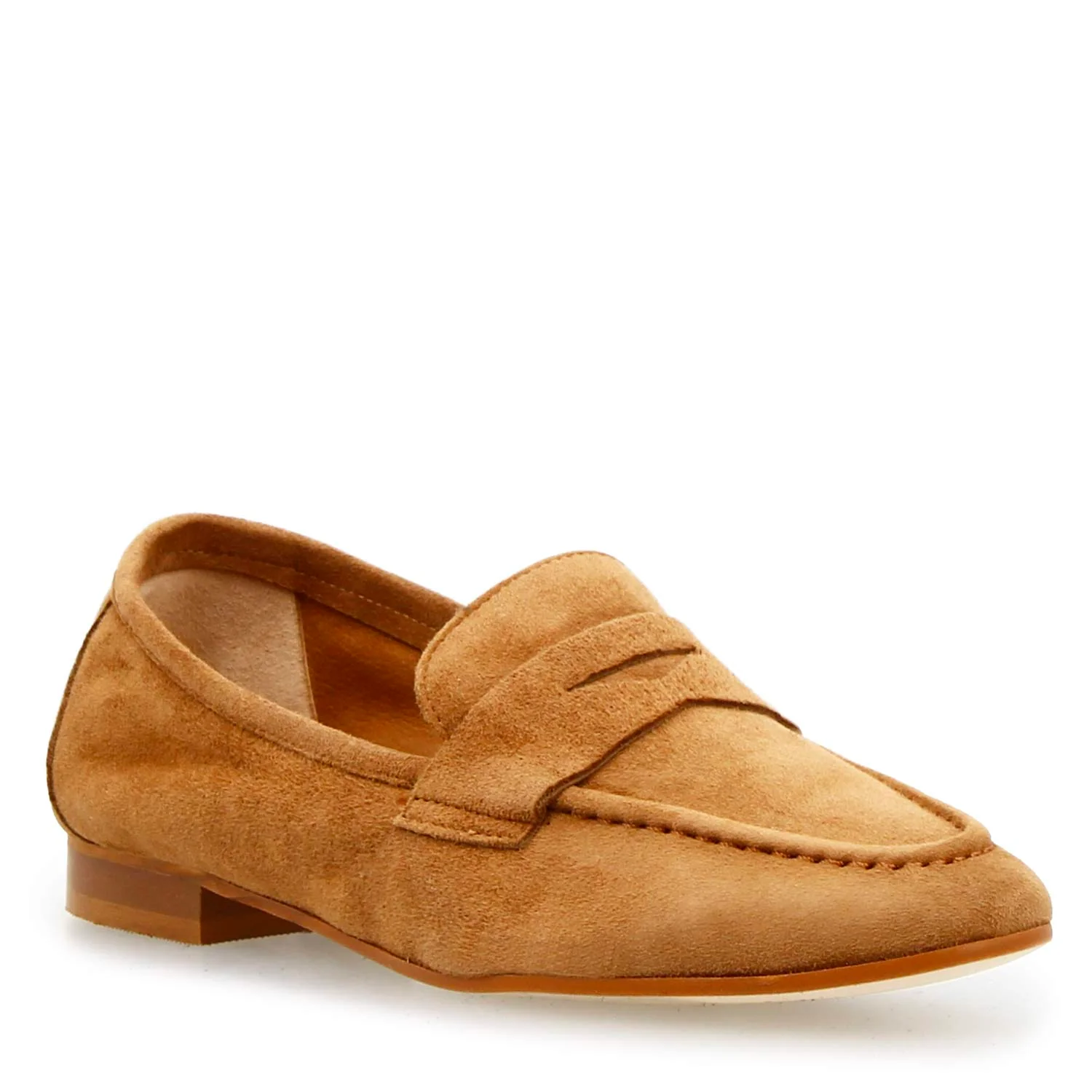 Mocassino da donna Brenta in camoscio marrone chiaro
