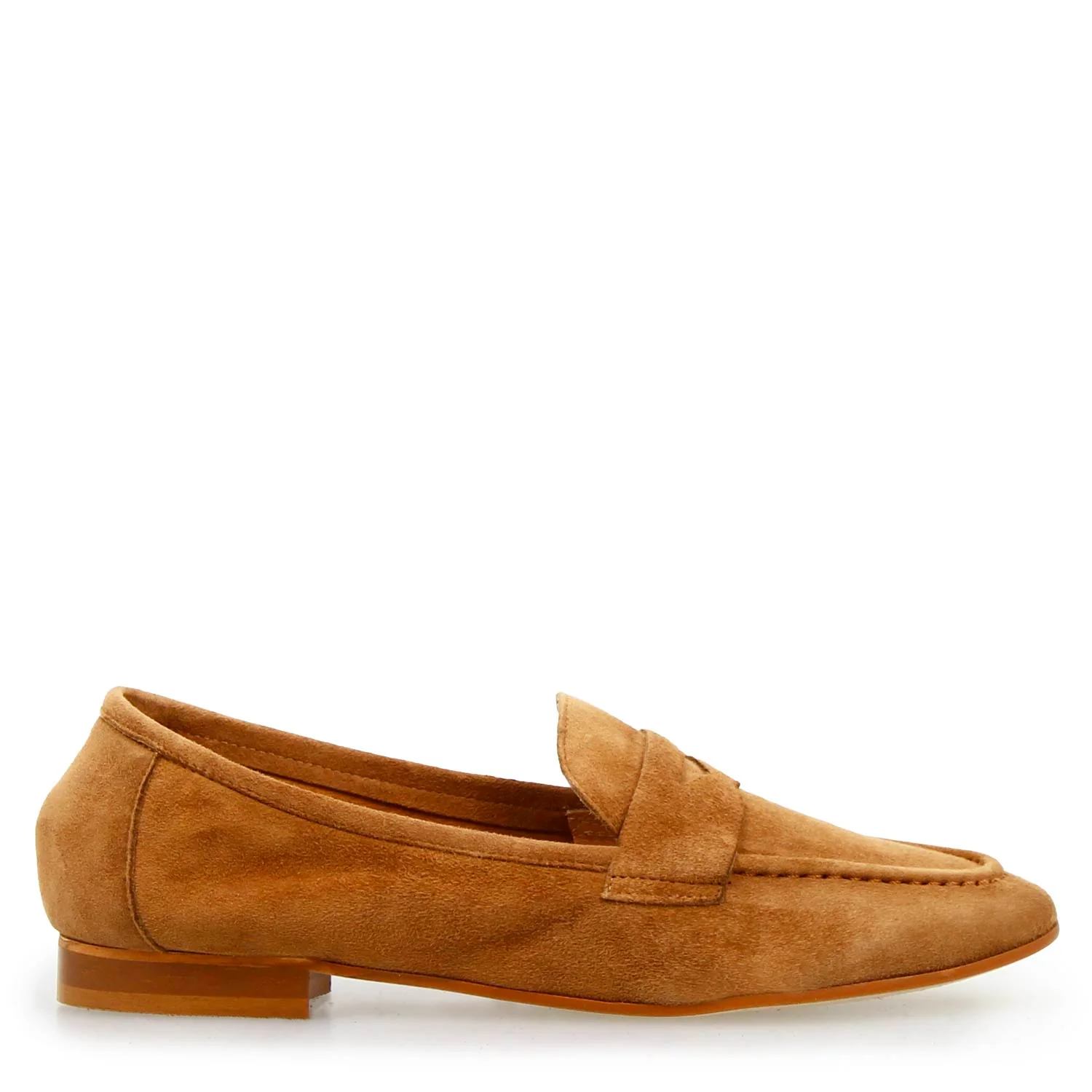 Mocassino da donna Brenta in camoscio marrone chiaro - Image 3