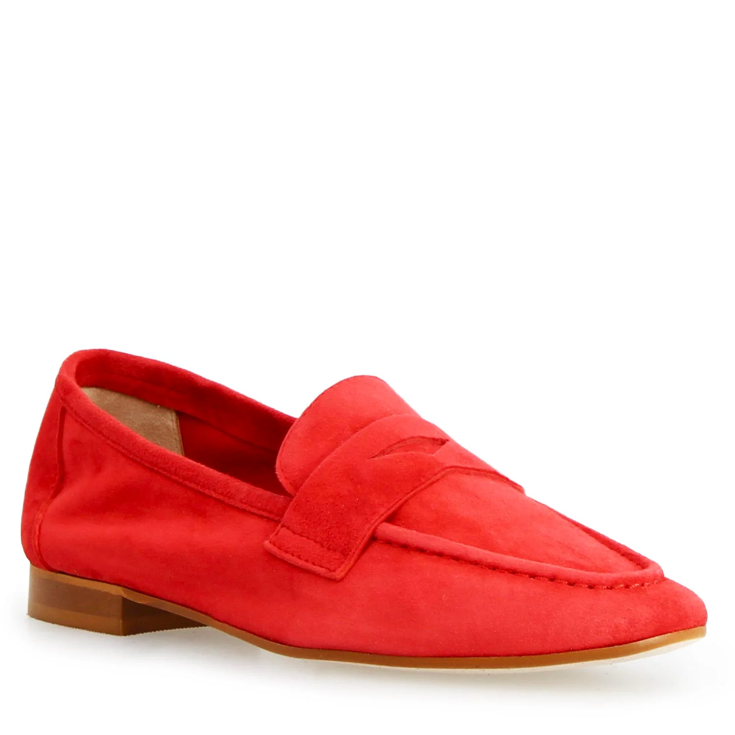 Mocassino da donna Brenta in camoscio rosso