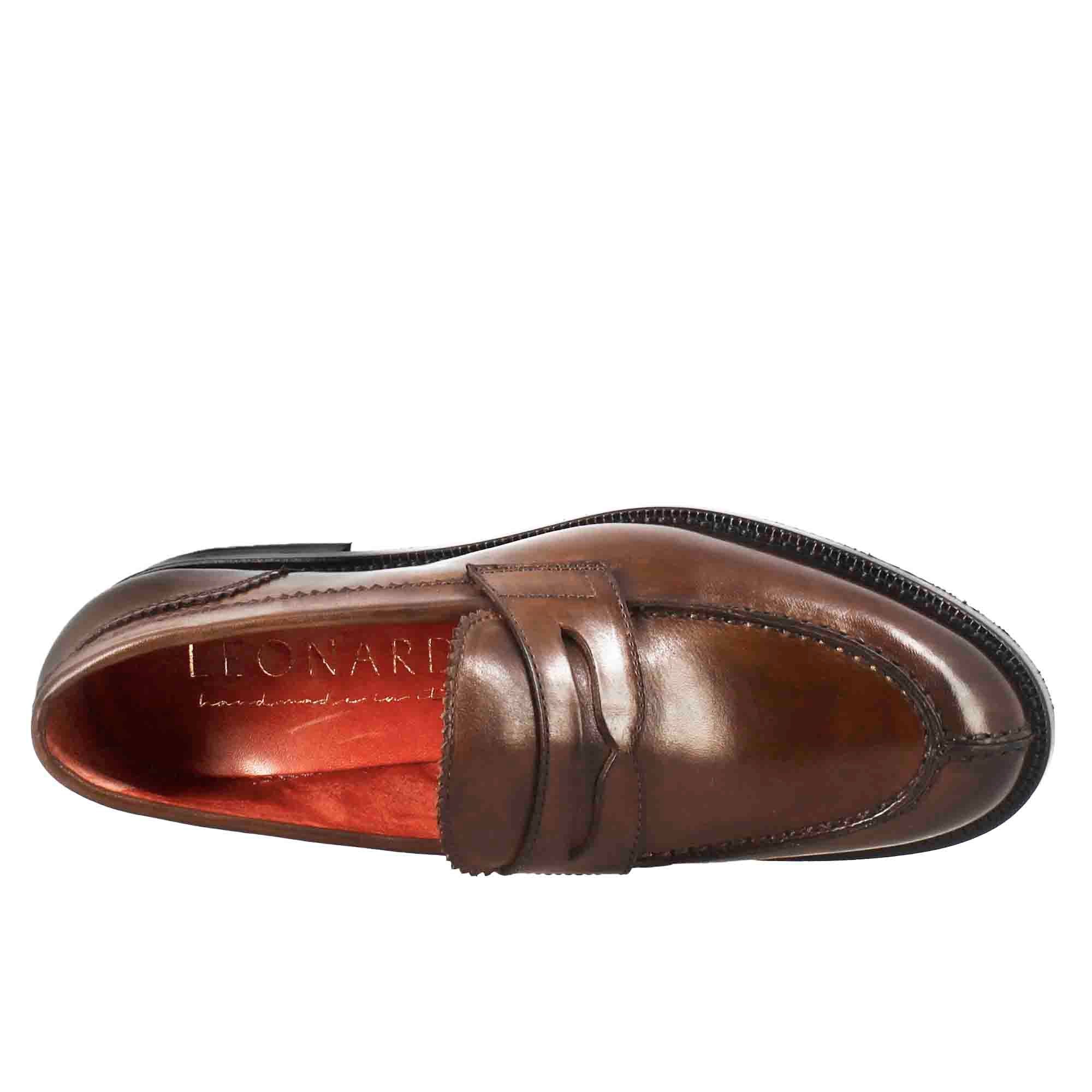 Mocassino da donna con bocca di leone in pelle marrone - Image 5