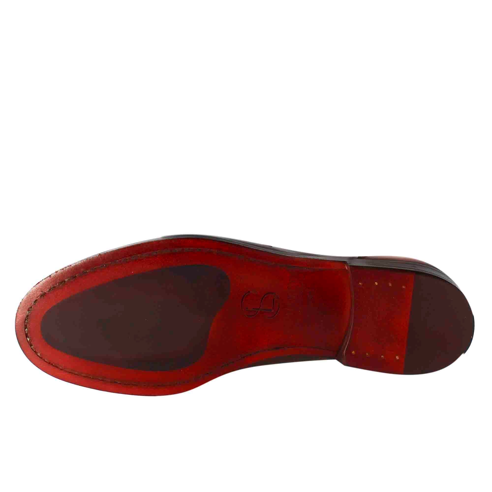 Mocassino da donna con bocca di leone in pelle marrone - Image 6