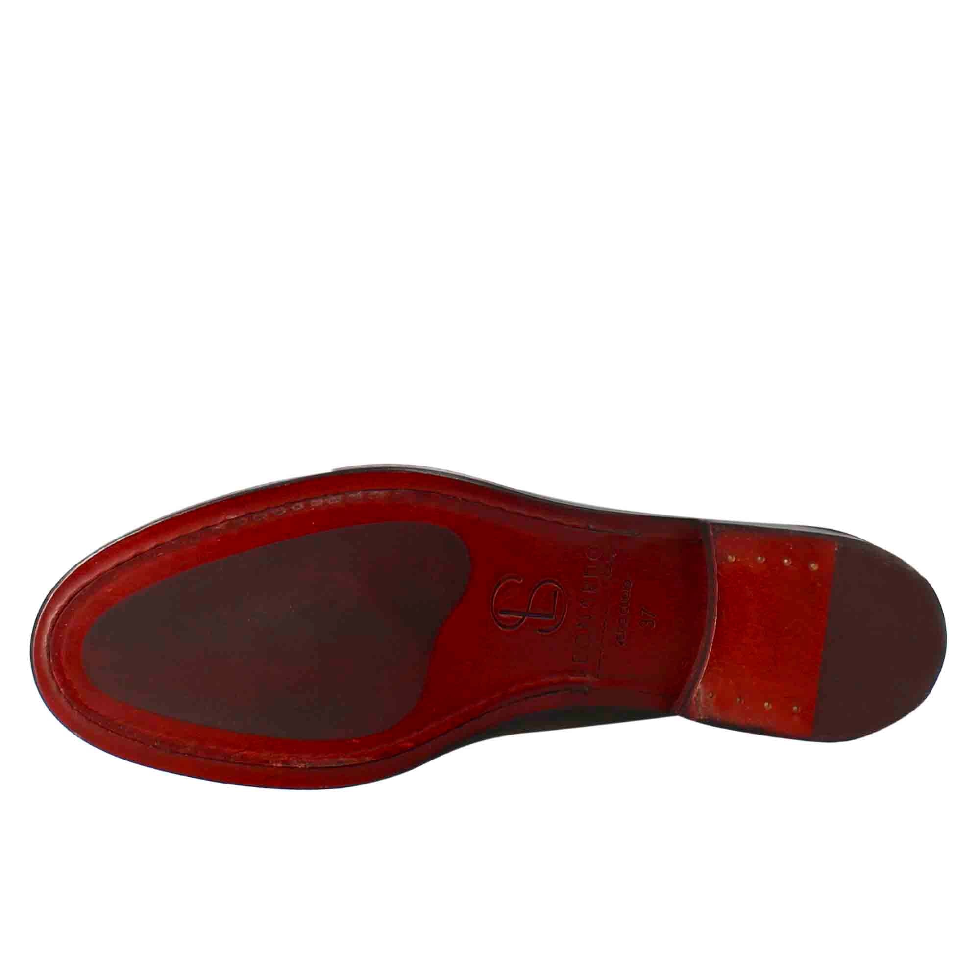 Mocassino da donna con bocca di leone in pelle nero - Image 7