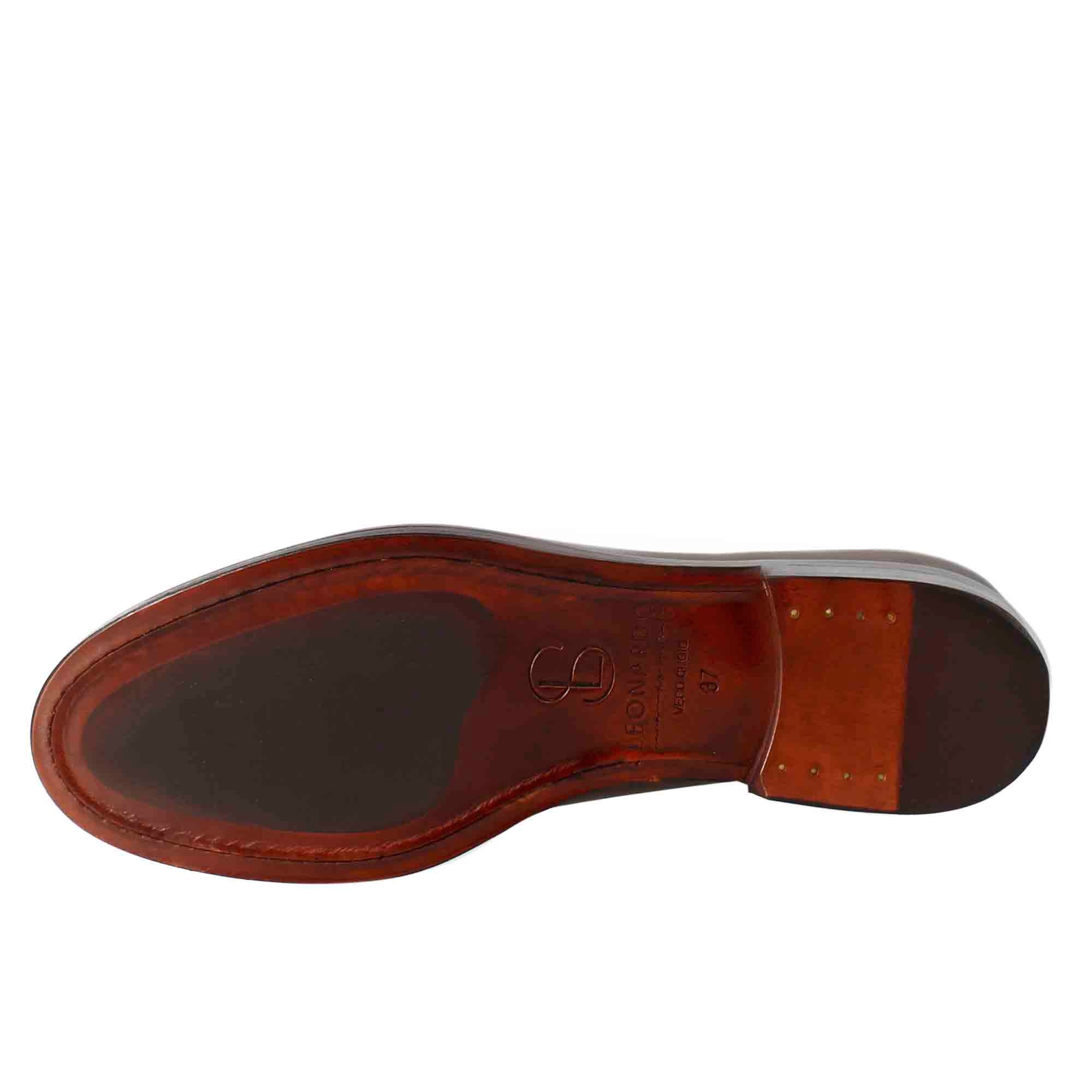 Mocassino da donna in pelle colore marrone con fibbia - Image 6