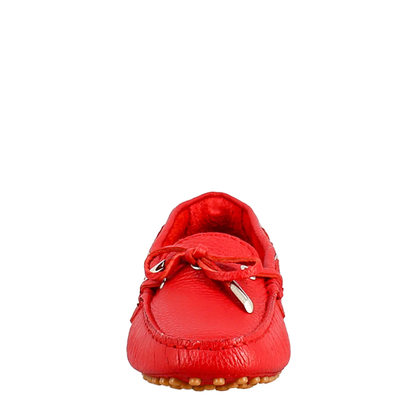Mocassino da donna con lacci in pelle rosso - Image 3