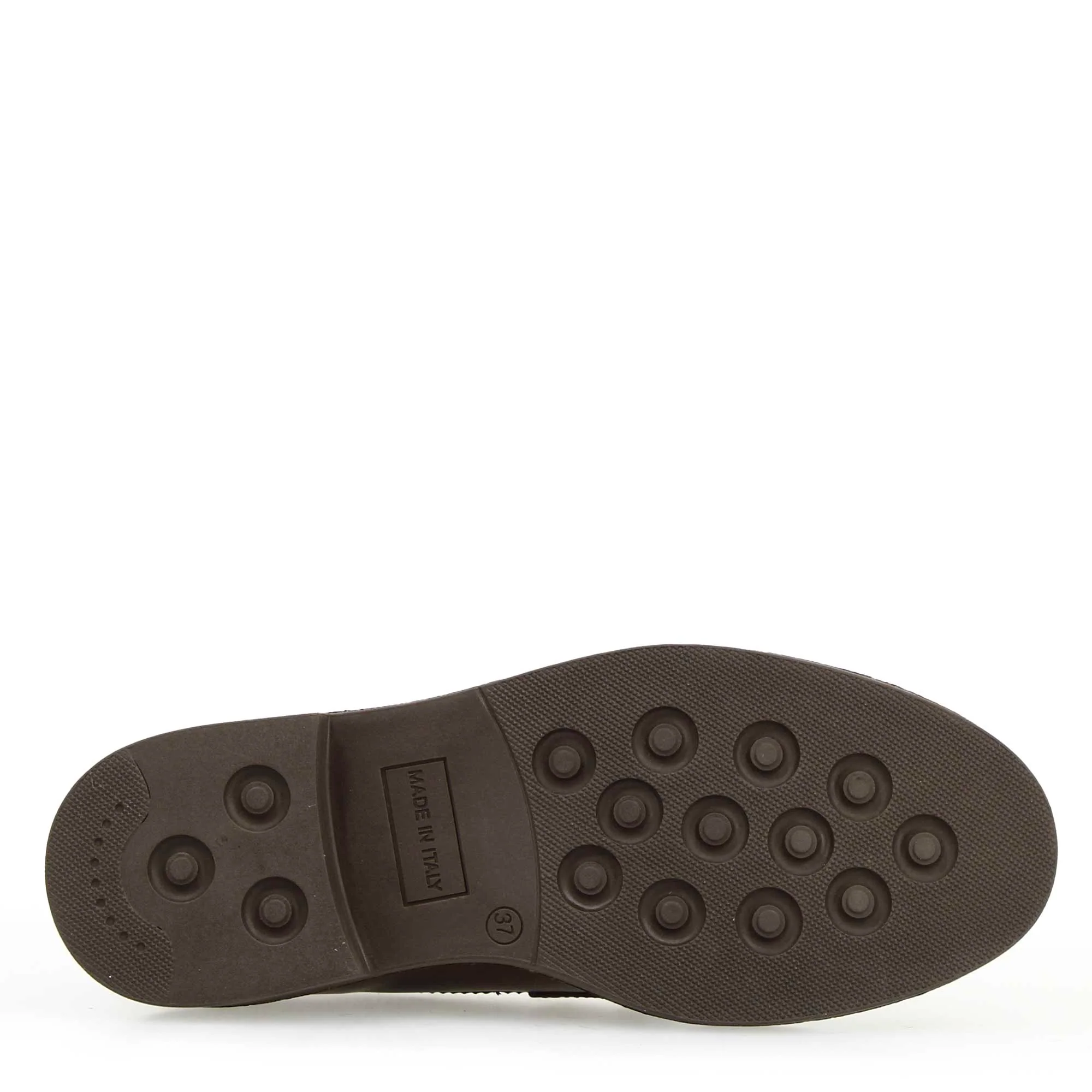 Mocassino da donna fondo robusto in pelle marrone scuro con fibbia - Image 7