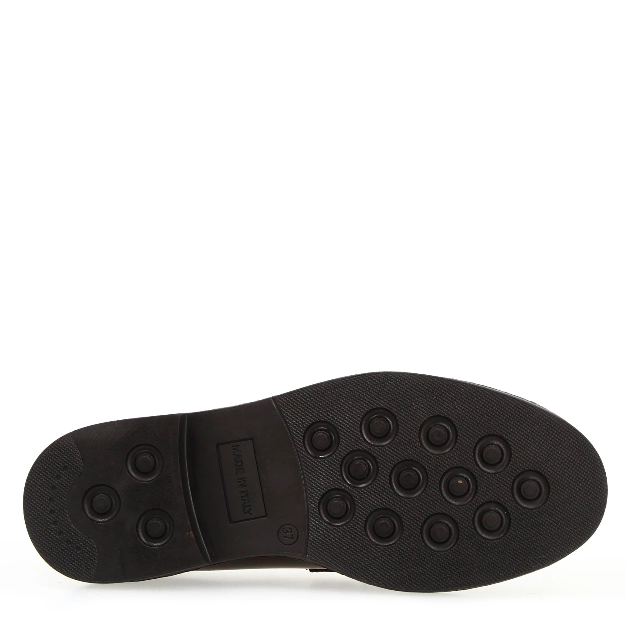 Mocassino da donna fondo robusto in pelle spazzolata bordeaux - Image 4