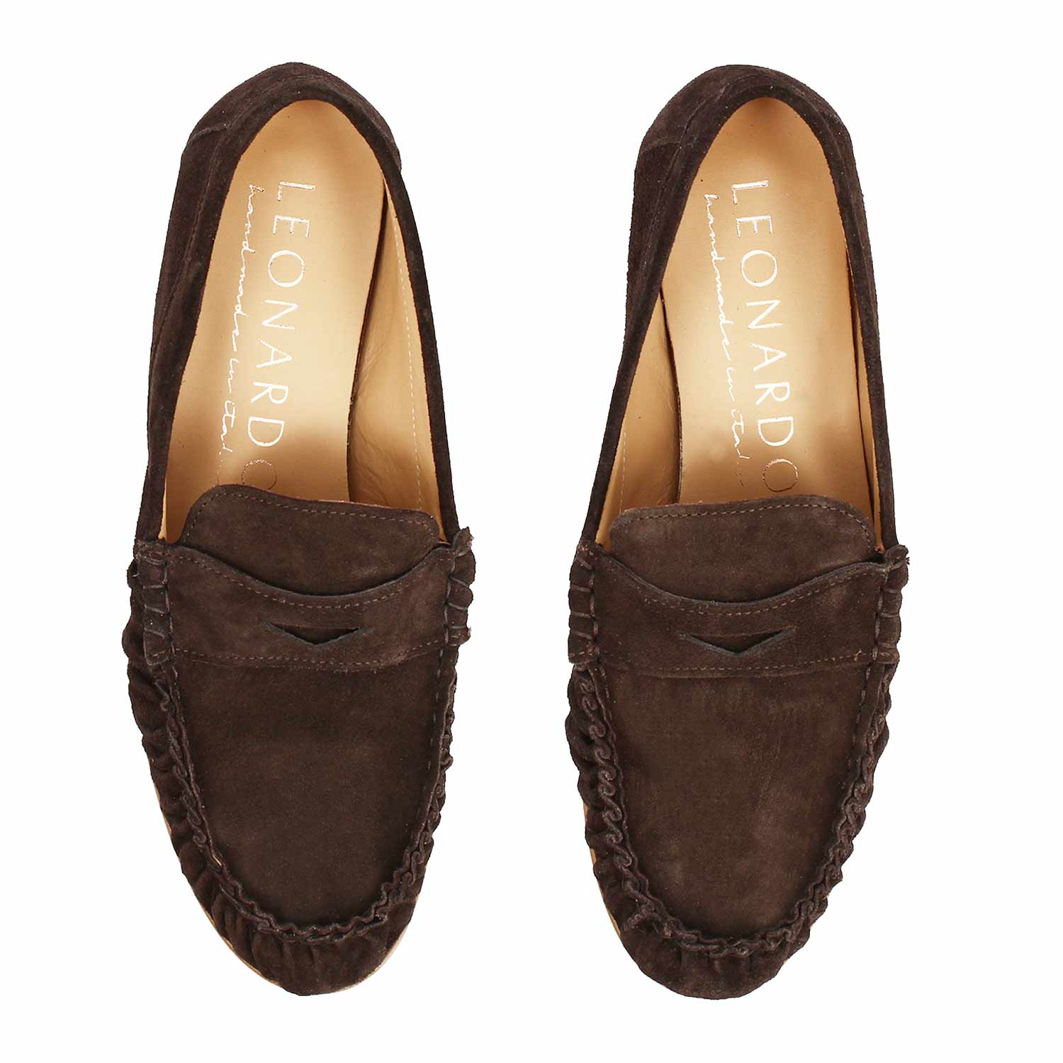 Mocassino da donna Moka in camoscio marrone scuro - Image 2