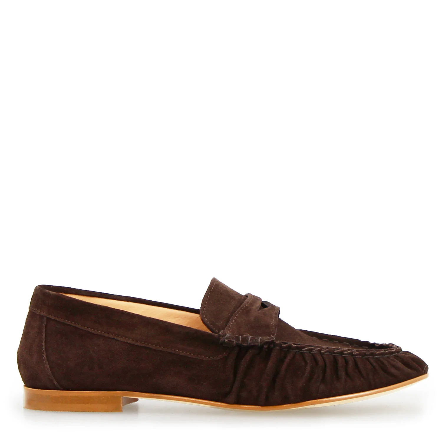 Mocassino da donna Moka in camoscio marrone scuro - Image 3