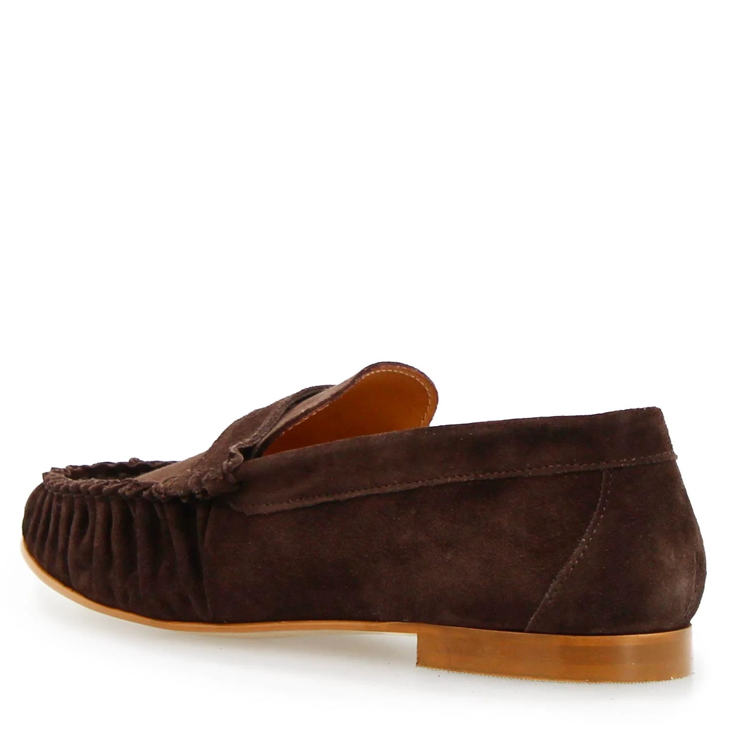 Mocassino da donna Moka in camoscio marrone scuro - Image 4