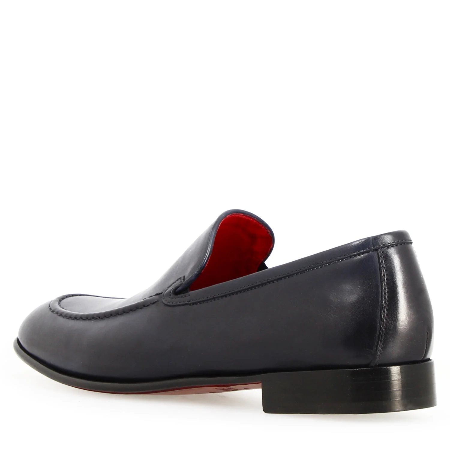 Mocassino liscio Adriano da uomo in pelle blu - Image 4