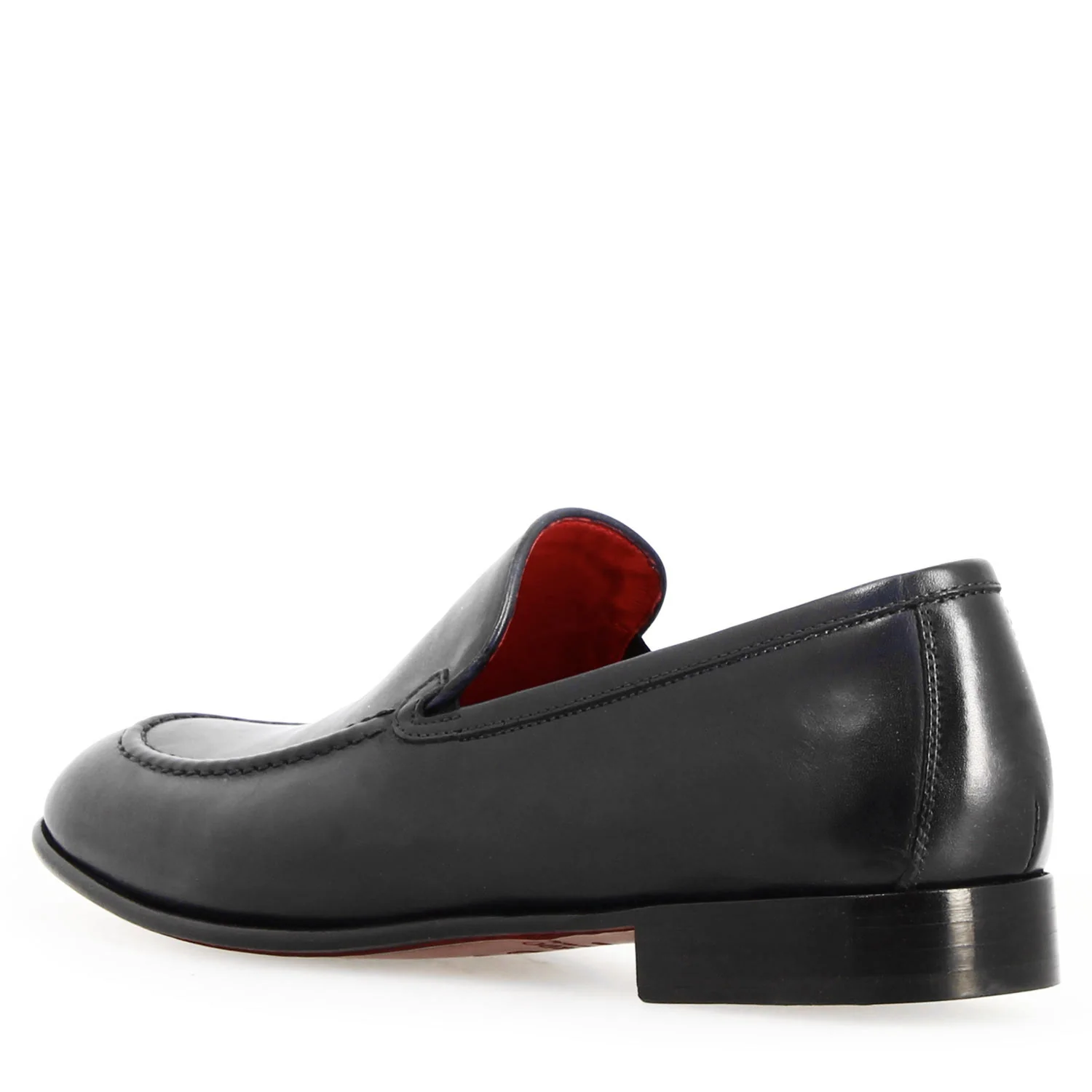Mocassino liscio Adriano da uomo in pelle nera - Image 4