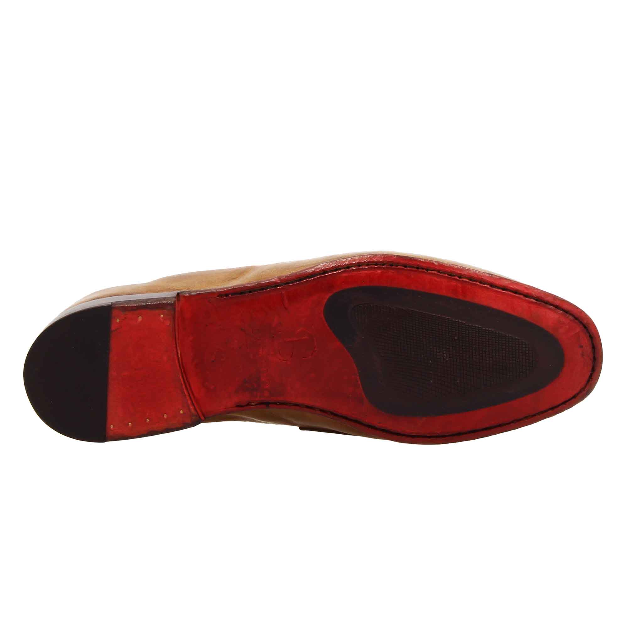 Mocassino marrone artigianale da uomo con fibbia in pelle pregiata - Image 5