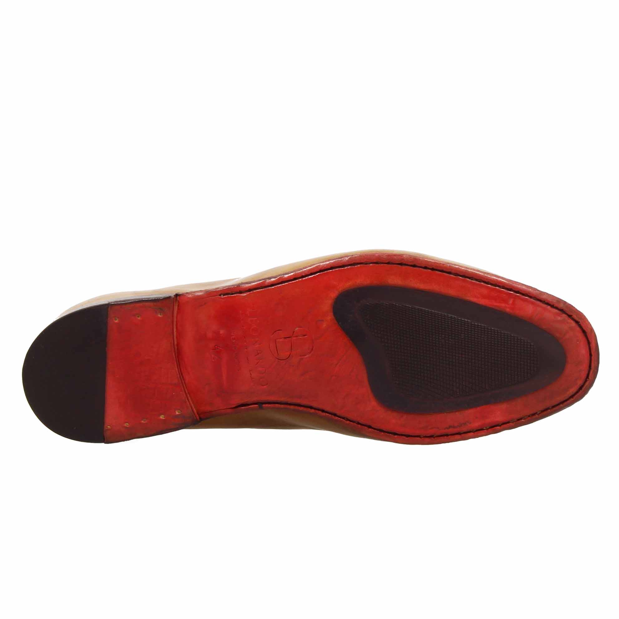 Mocassino marrone da uomo artigianali in pelle con nappine - Image 5