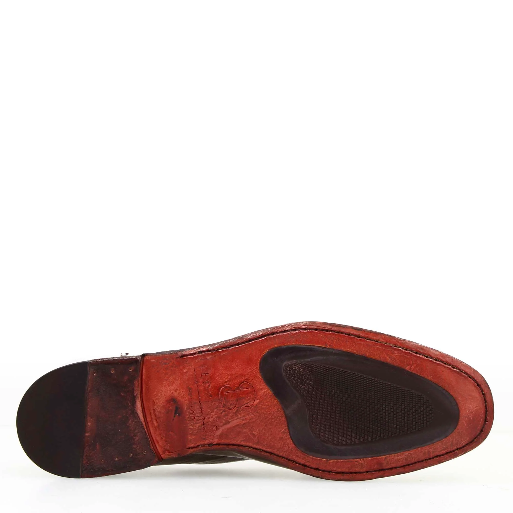 Mocassino marrone scuro da uomo artigianali in pelle con nappine - Image 5