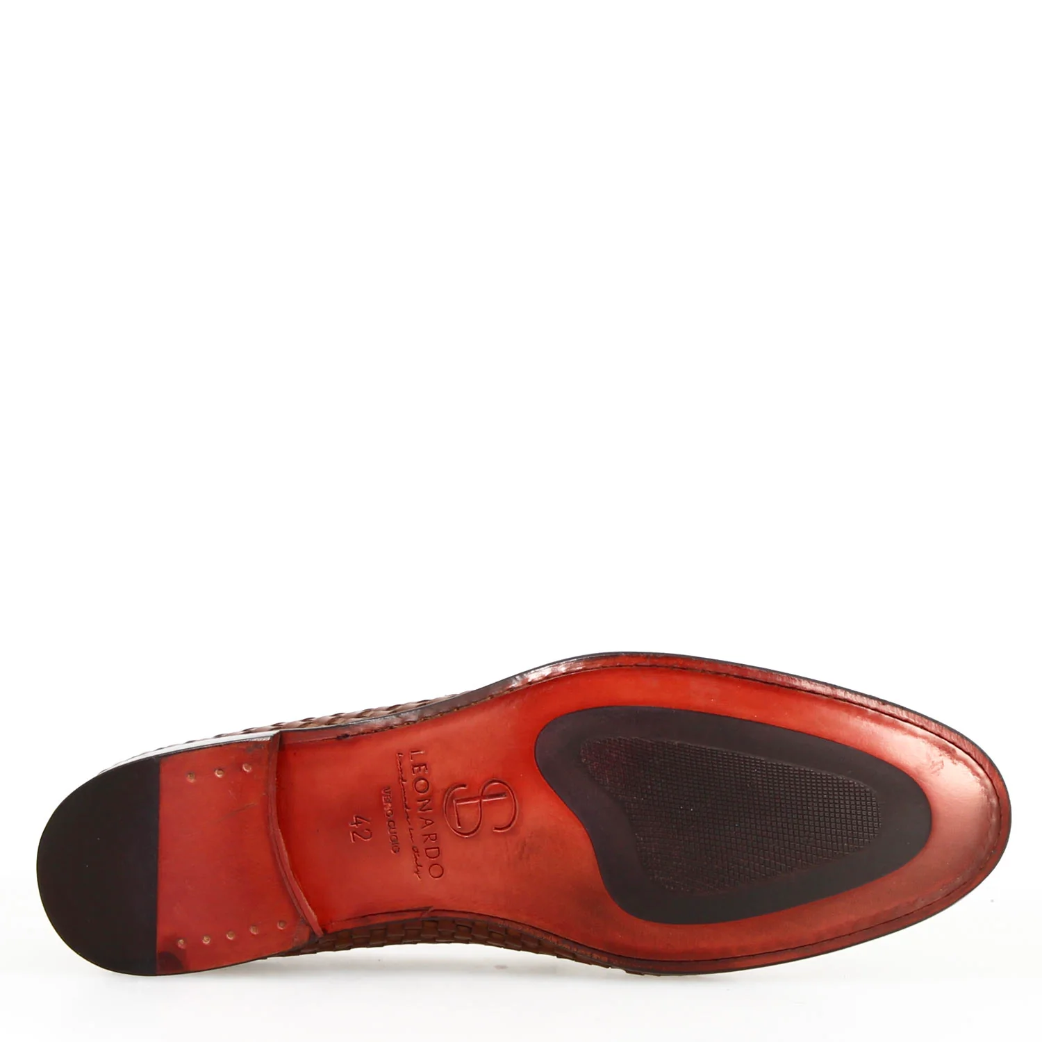 Mocassino Novello da uomo in pelle intrecciata marrone - Image 5