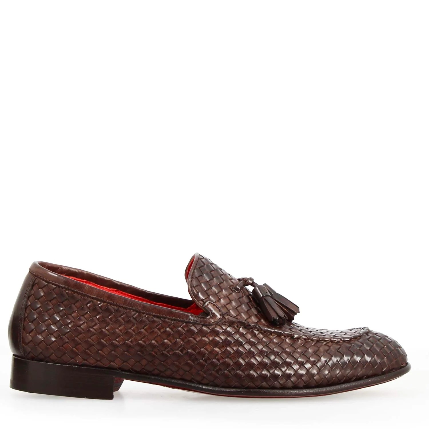 Mocassino Novello da uomo in pelle intrecciata moro - Image 3