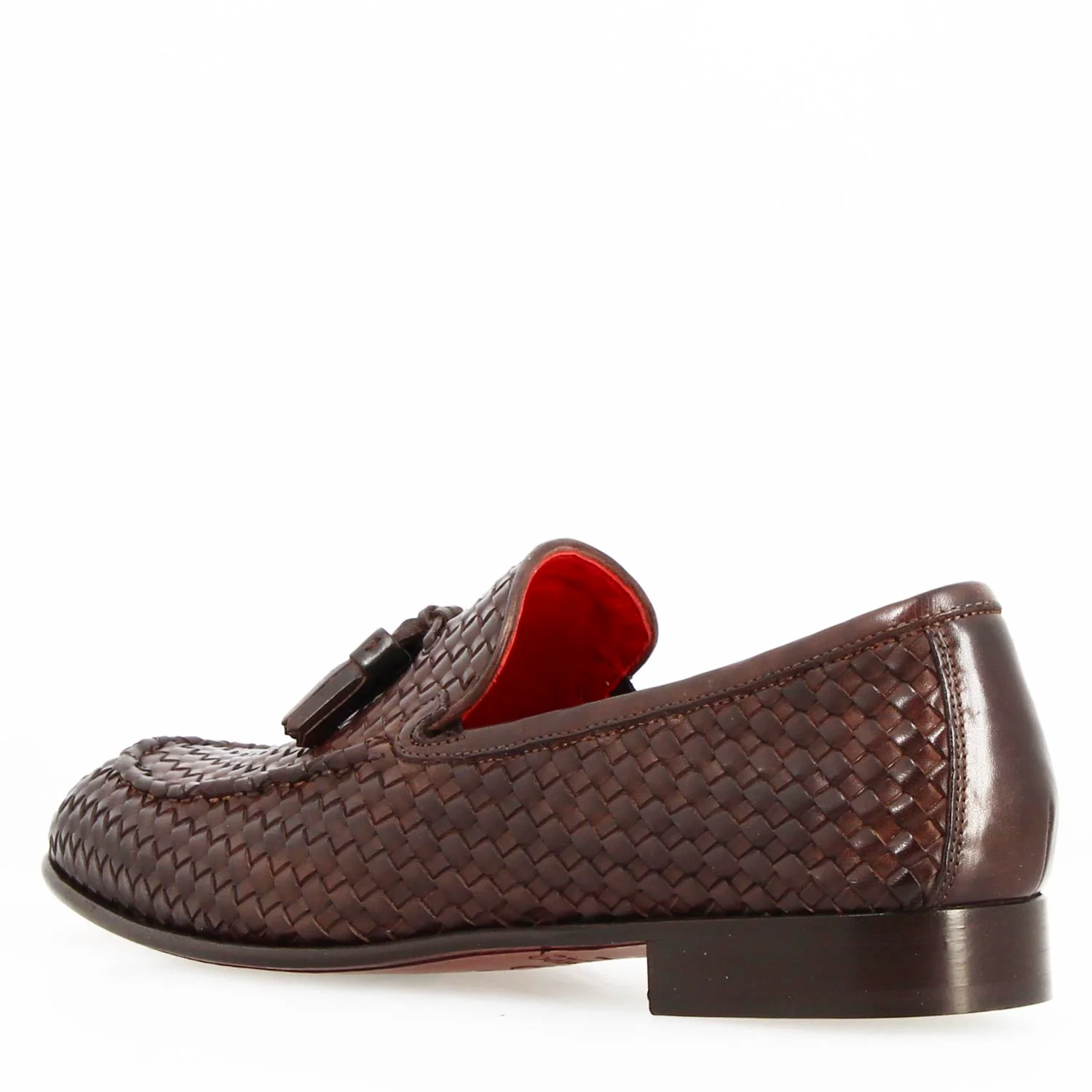 Mocassino Novello da uomo in pelle intrecciata moro - Image 4