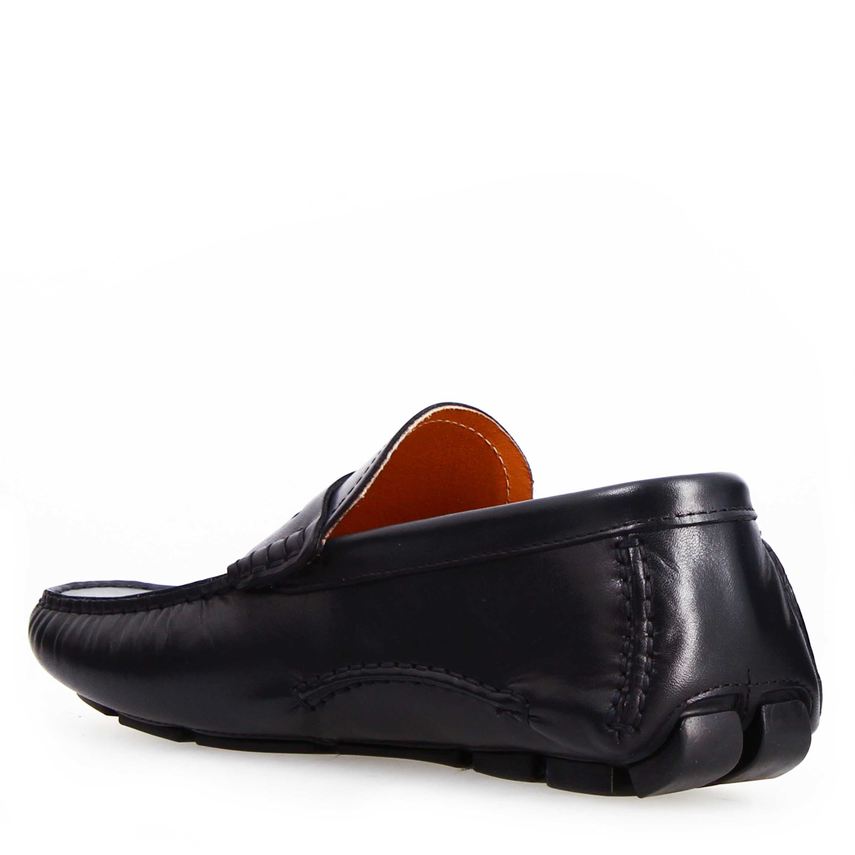 Mocassino Tiberio da uomo in pelle blu - Image 4