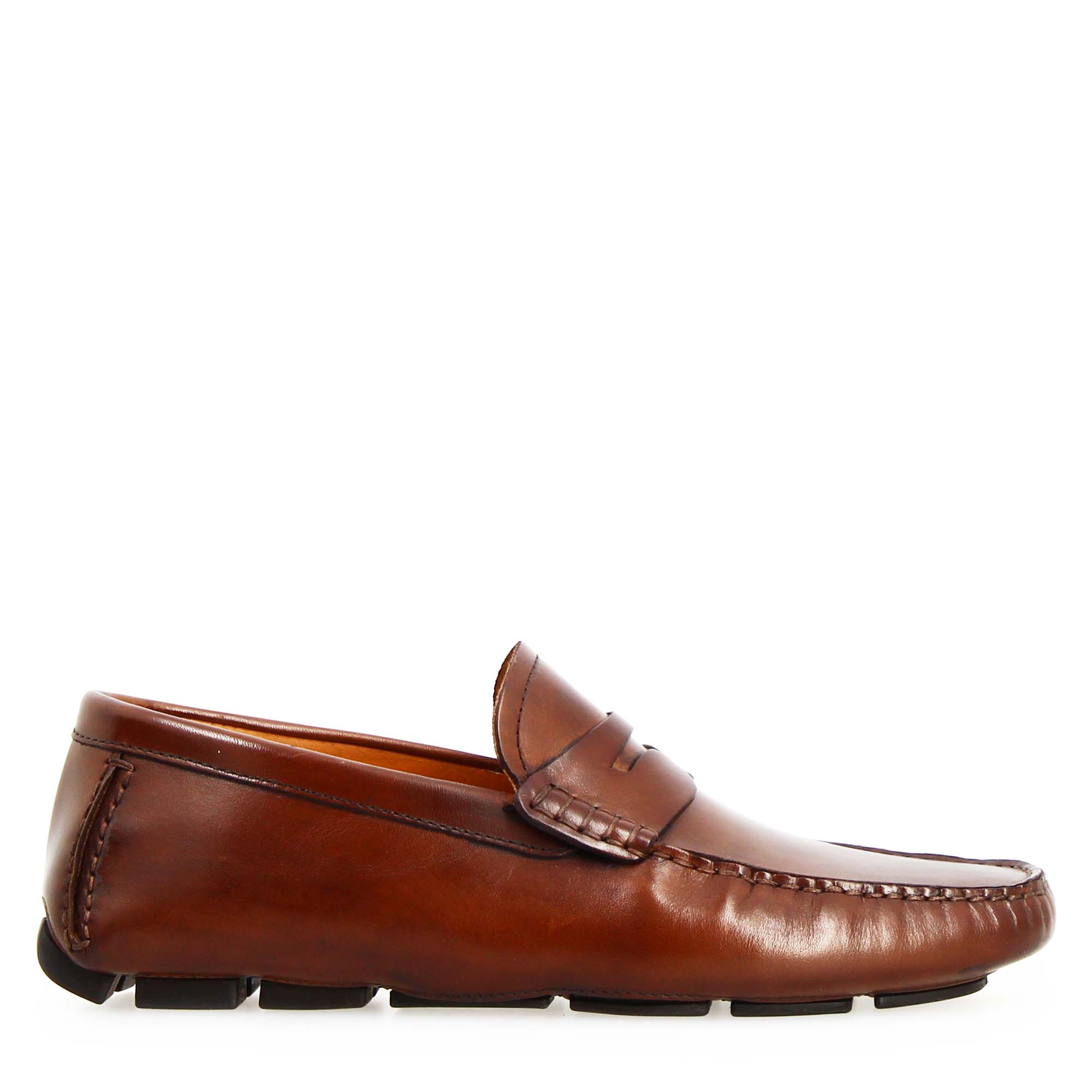 Mocassino Tiberio da uomo in pelle marrone - Image 3